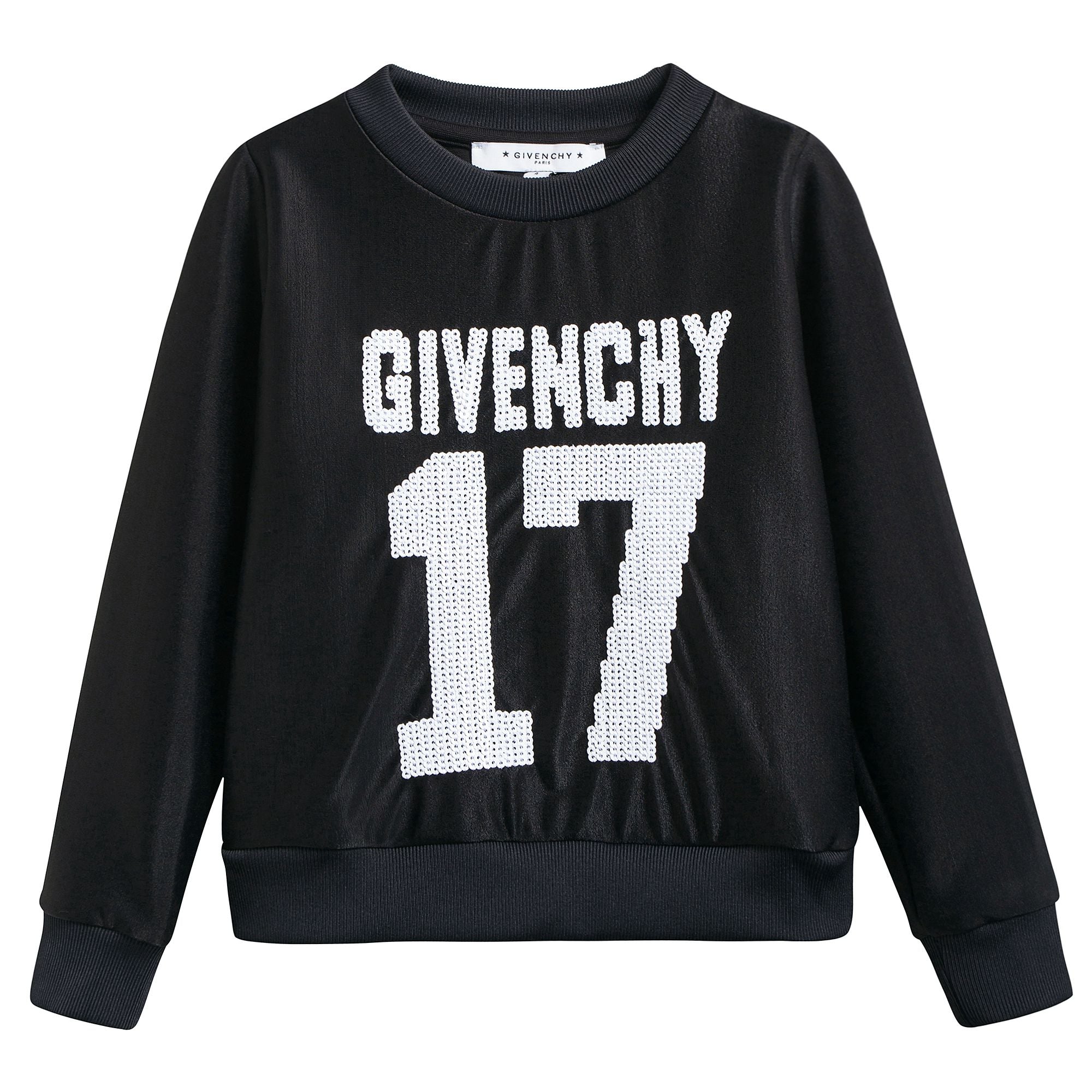Girls Black Logo Sweater