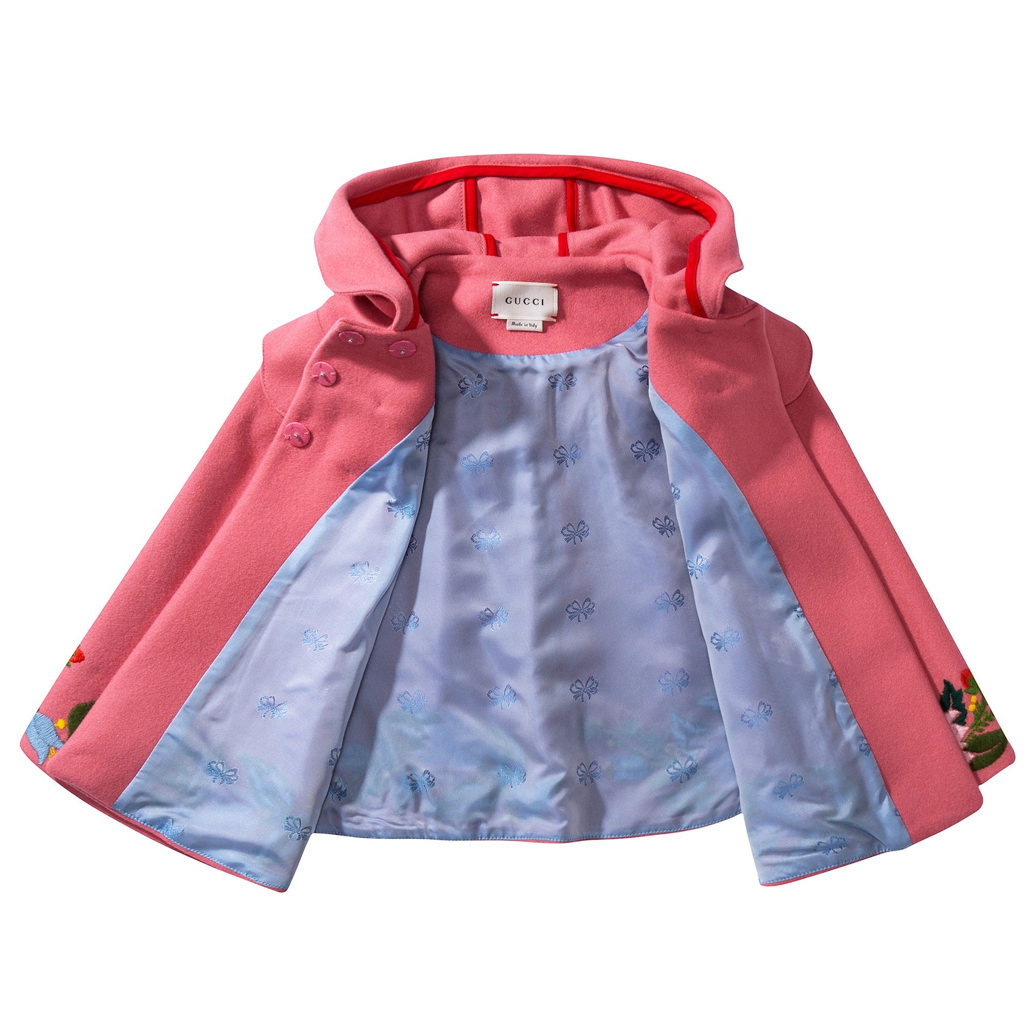 Baby Girls Pink Wool Cape