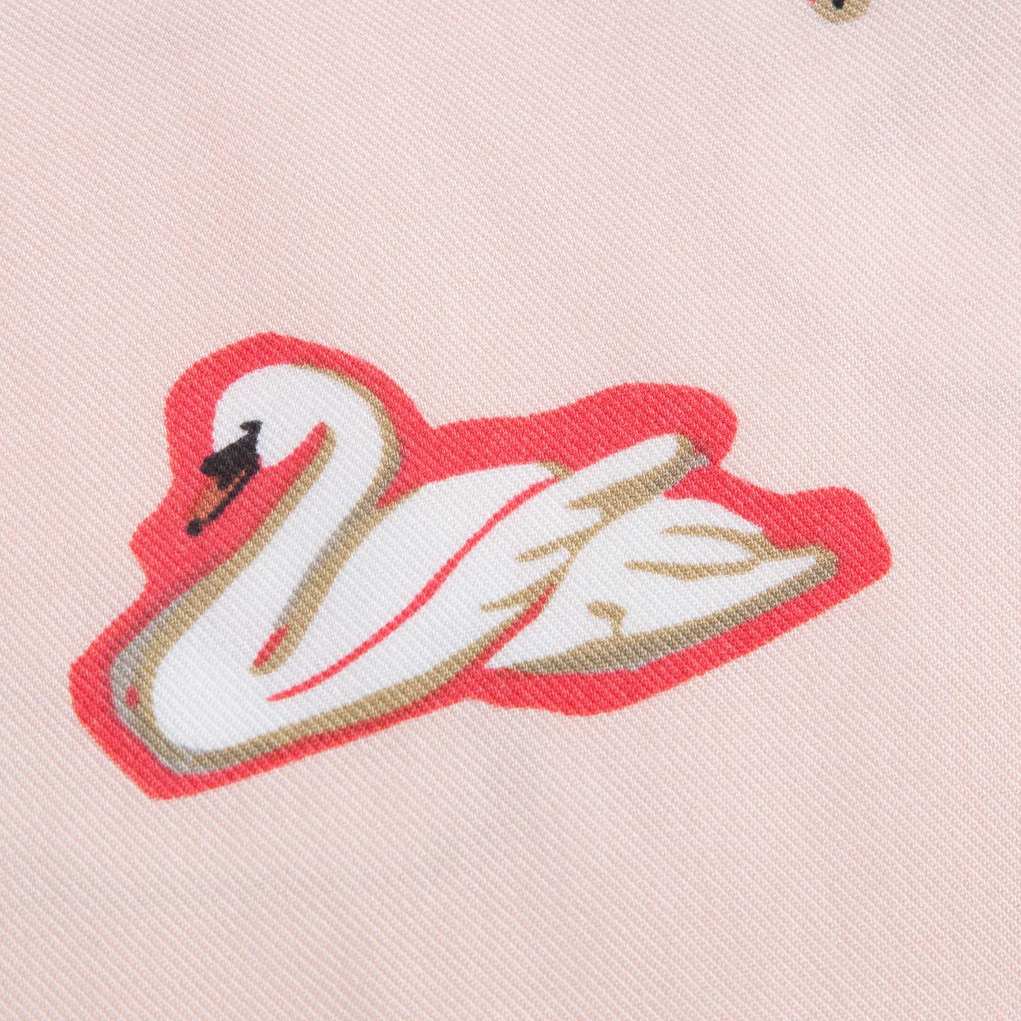 Girls Pink Fleur Swan Printed Top
