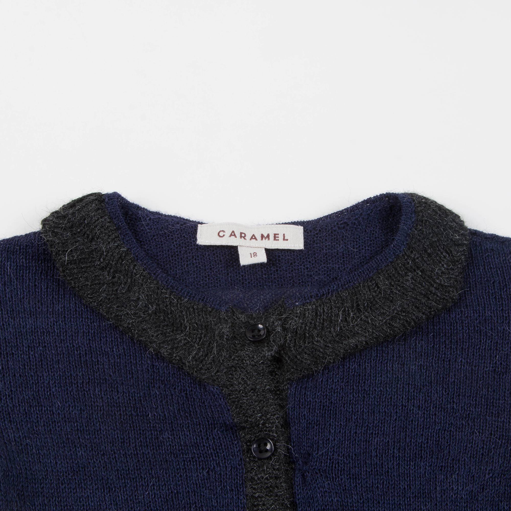 Baby Boys Navy Baby Alpaca Knitwear Cardigan