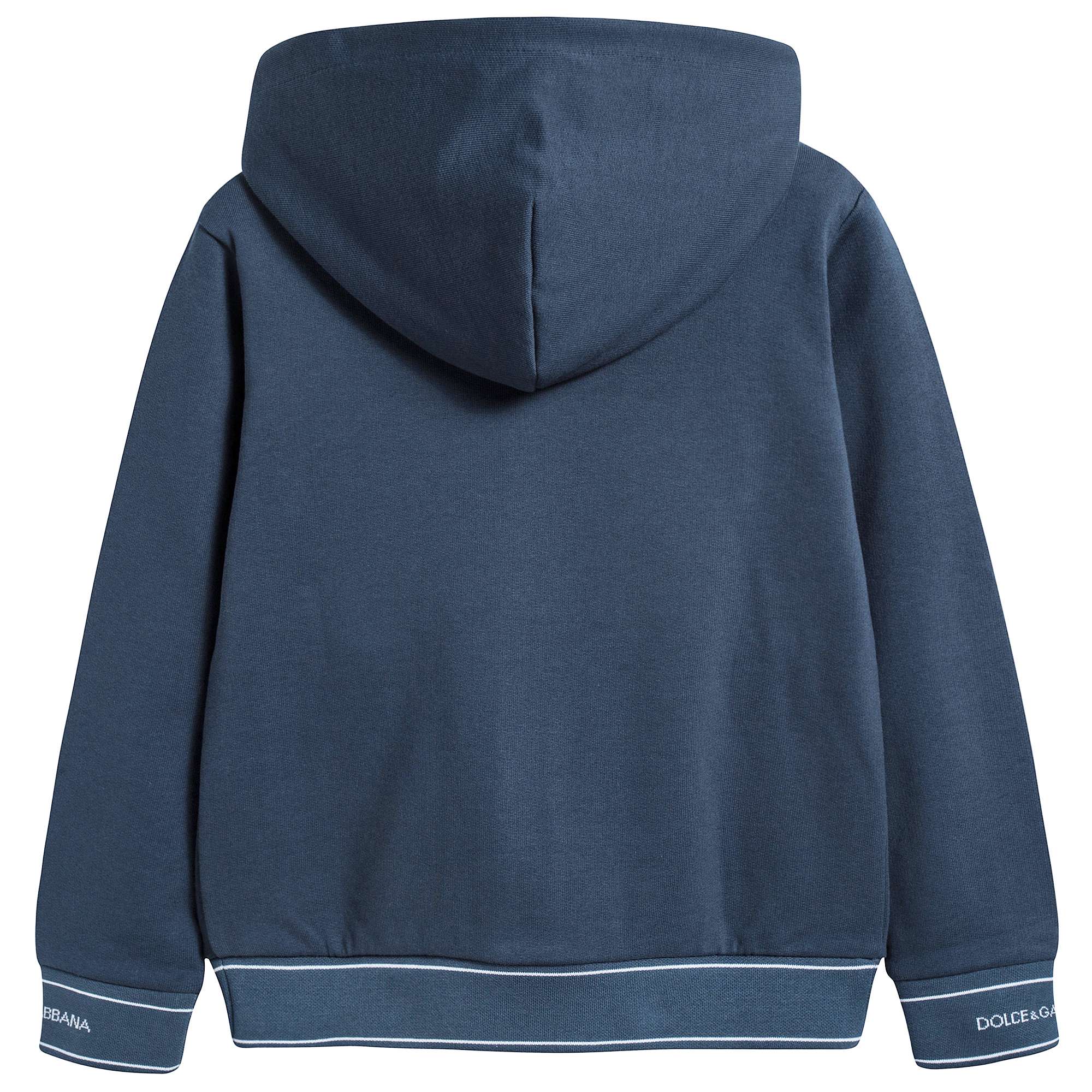 Boys Navy Blue Cotton Cardigan