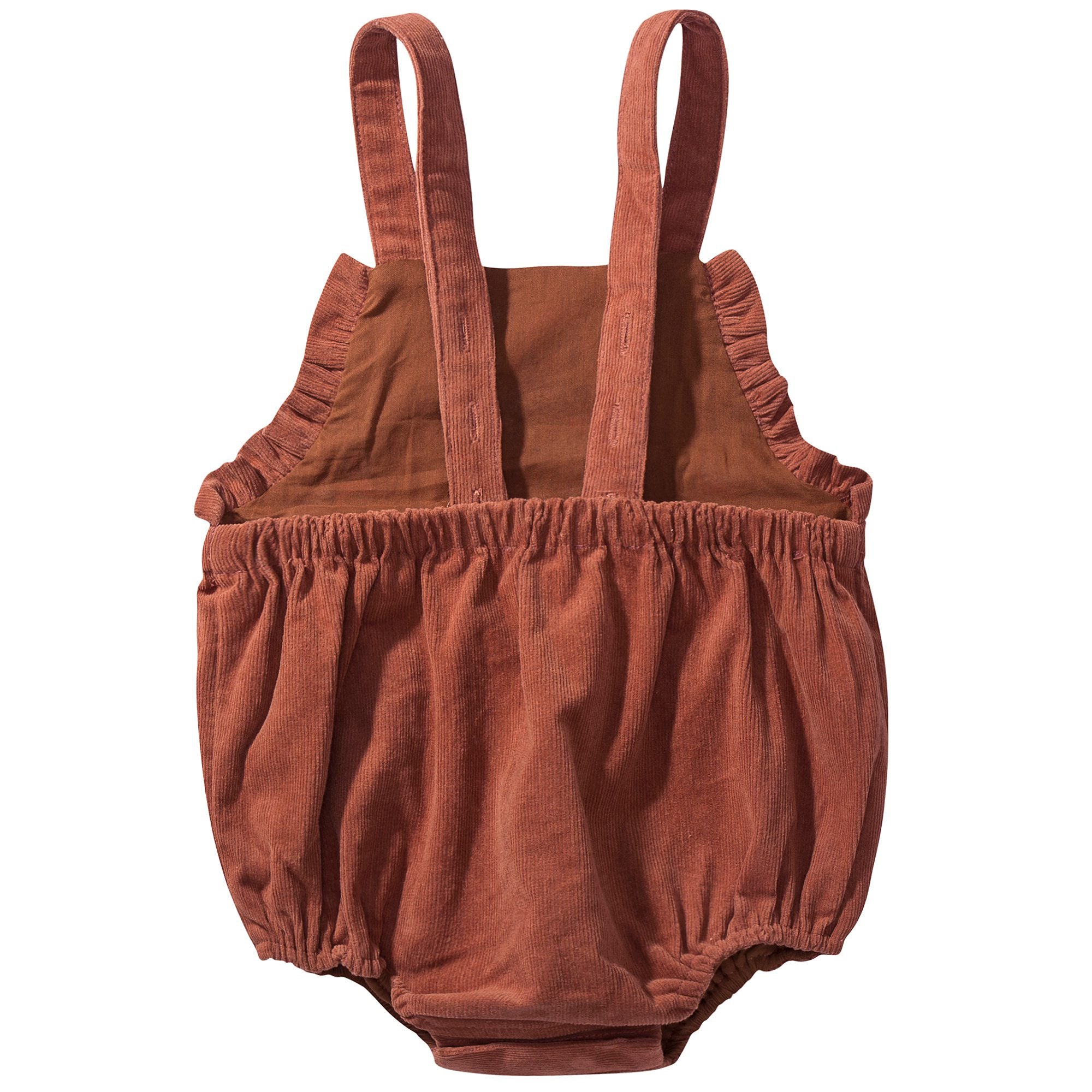 Baby Rust Red Cotton Overalls