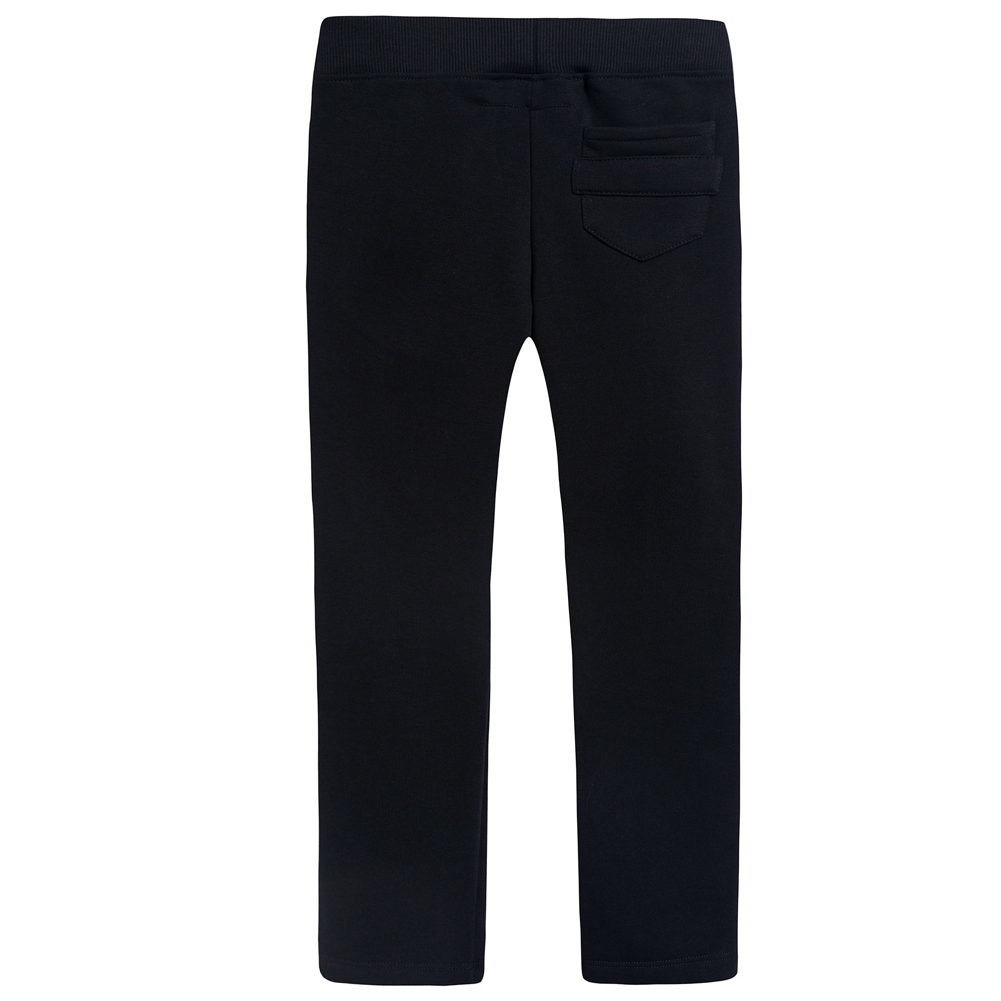 Girls Black Logo Cotton Jogging Pants