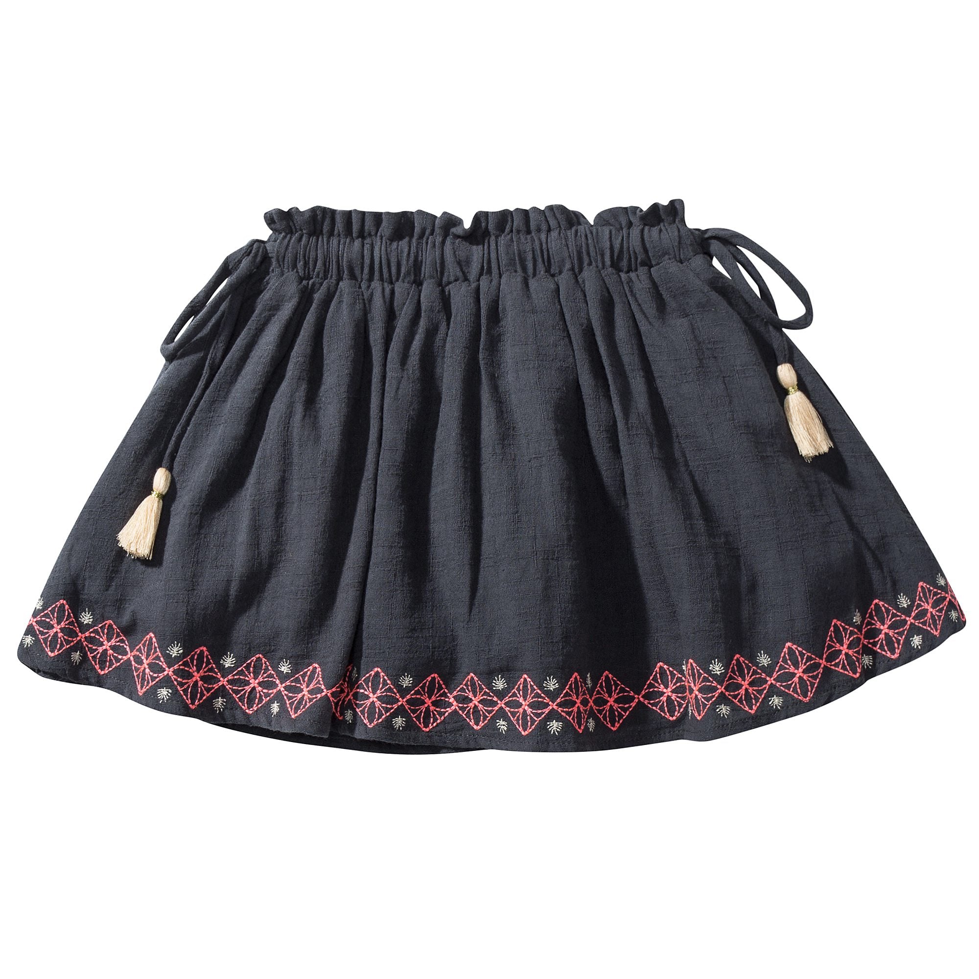 Girls Blue "Chechouan" Cotton Skirt