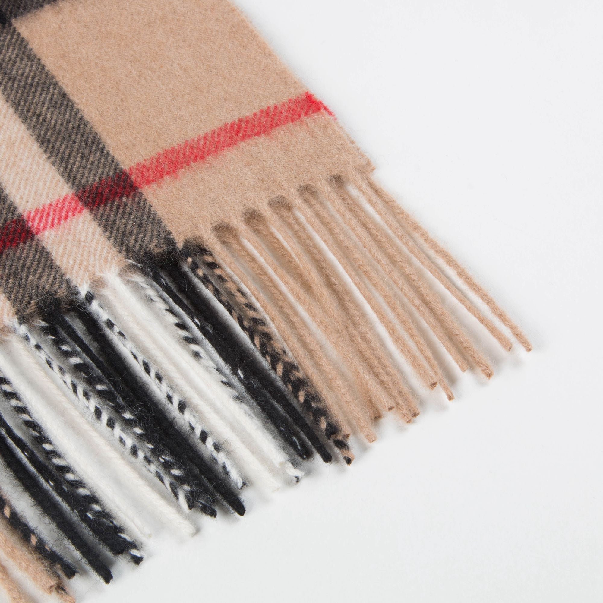 Girls & Boys Camel Check Cashmere Scarves