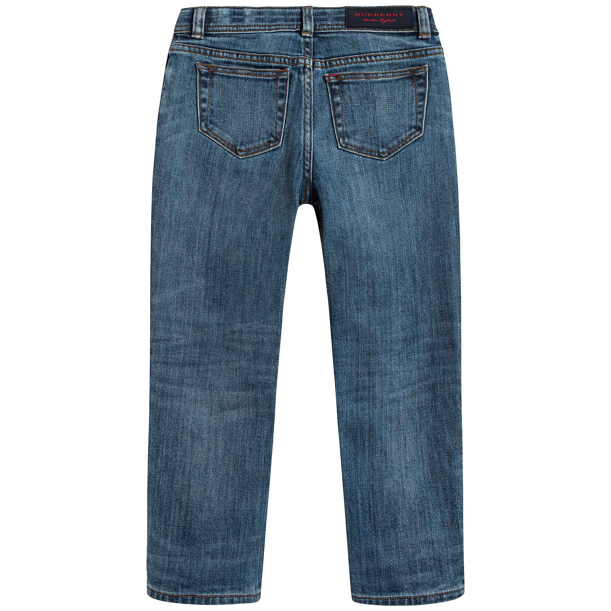 Girls Mid Indigo Cotton Trousers