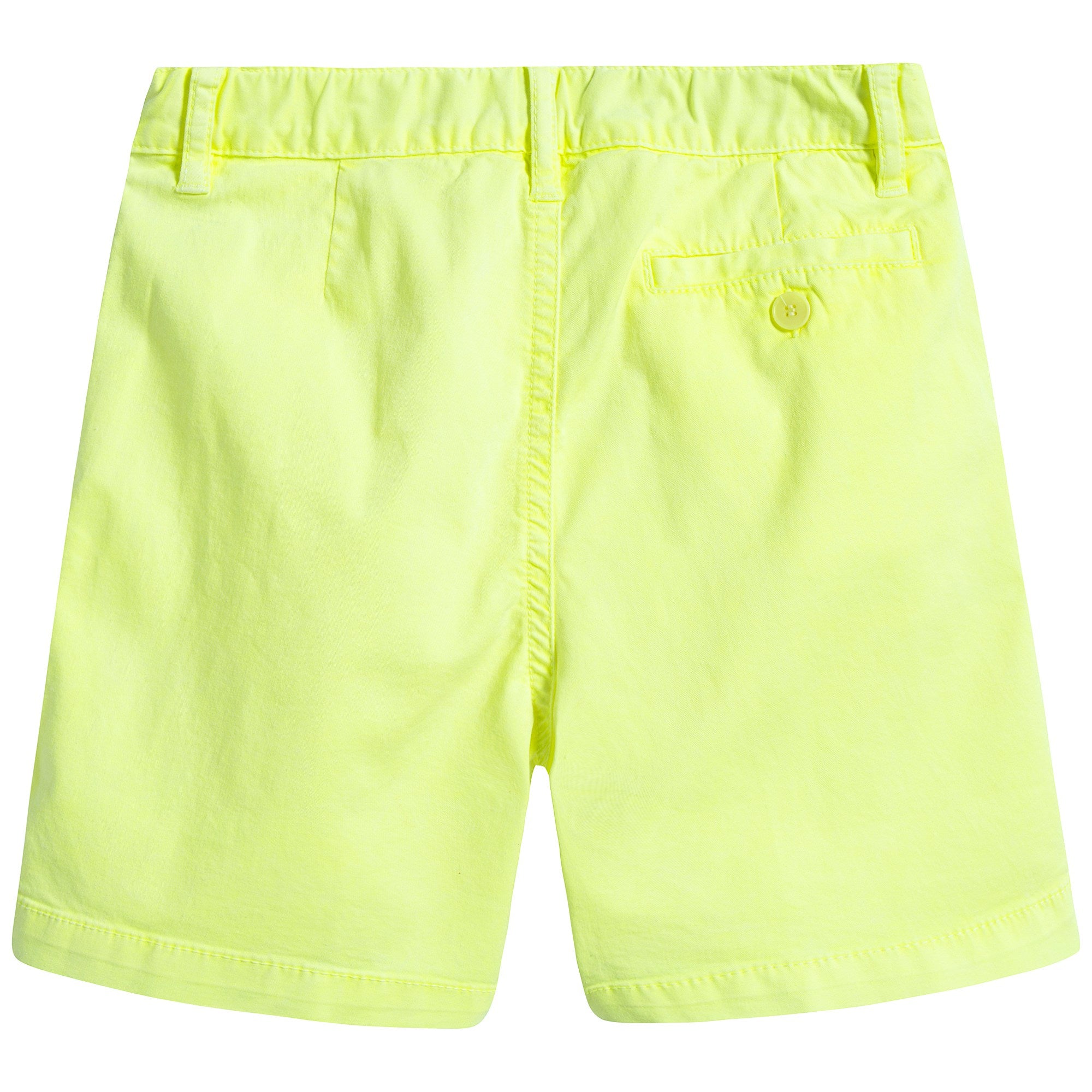Boys Light Yellow Cotton Shorts