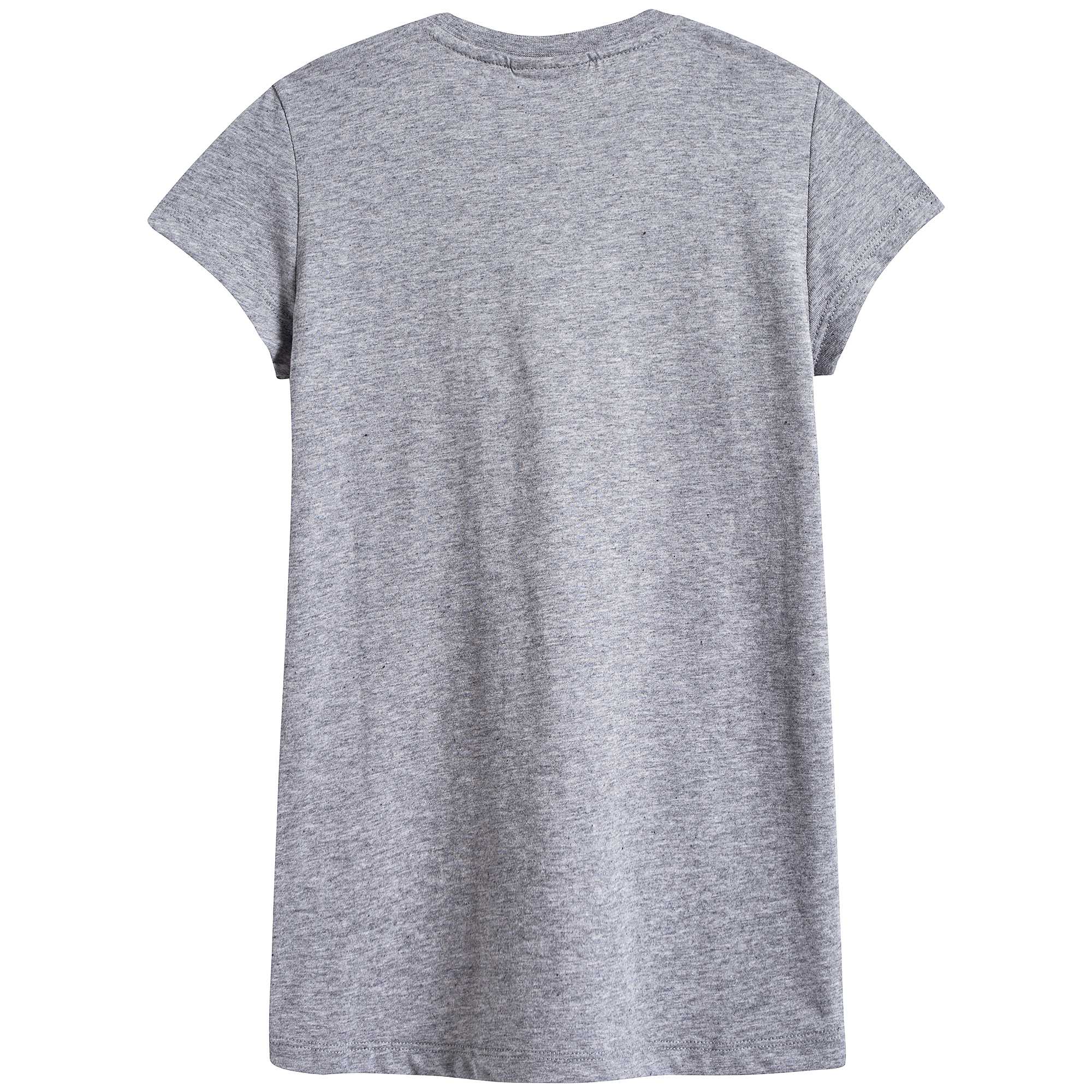 Girls Grey Cotton T-shirt