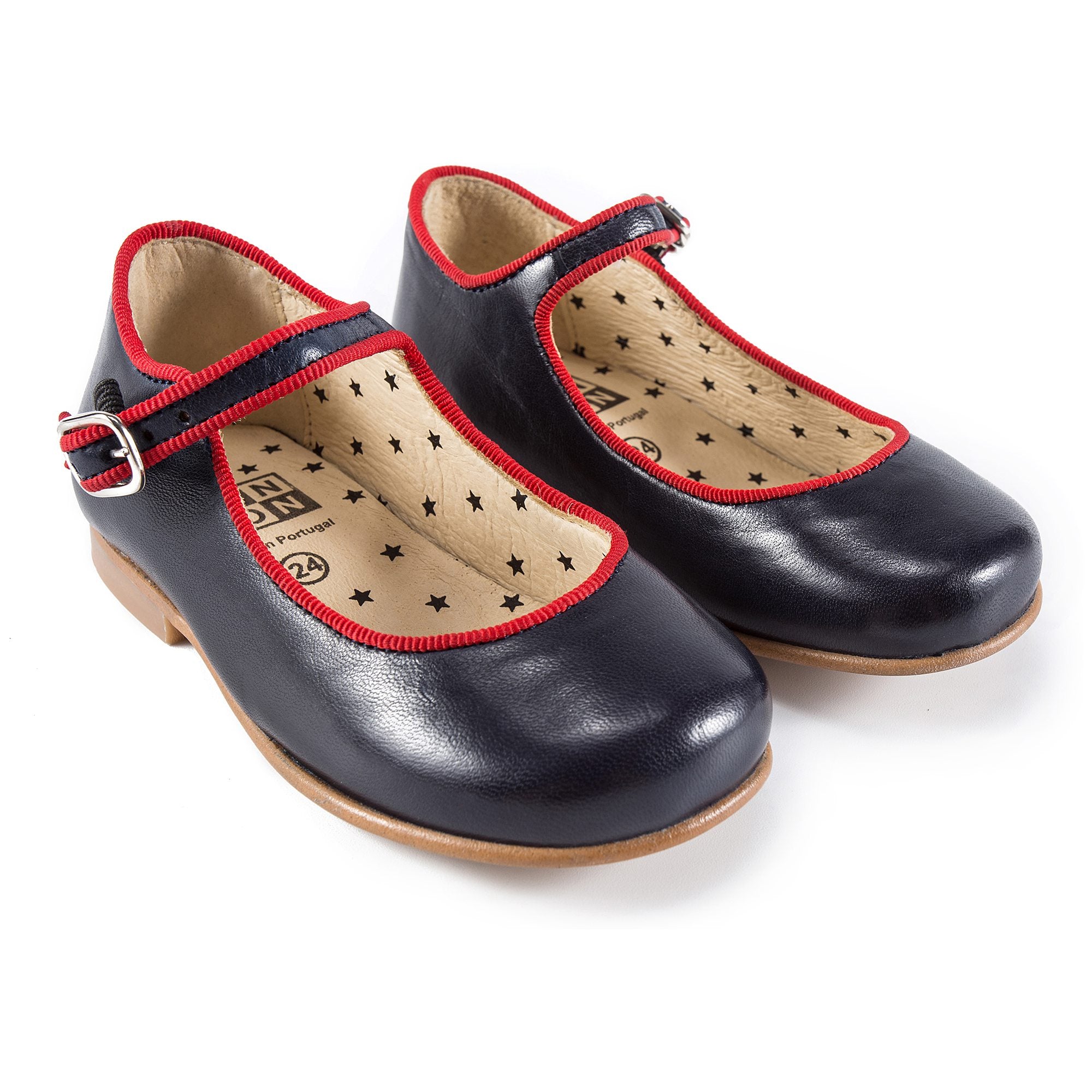 Girls Black Leather Shoes