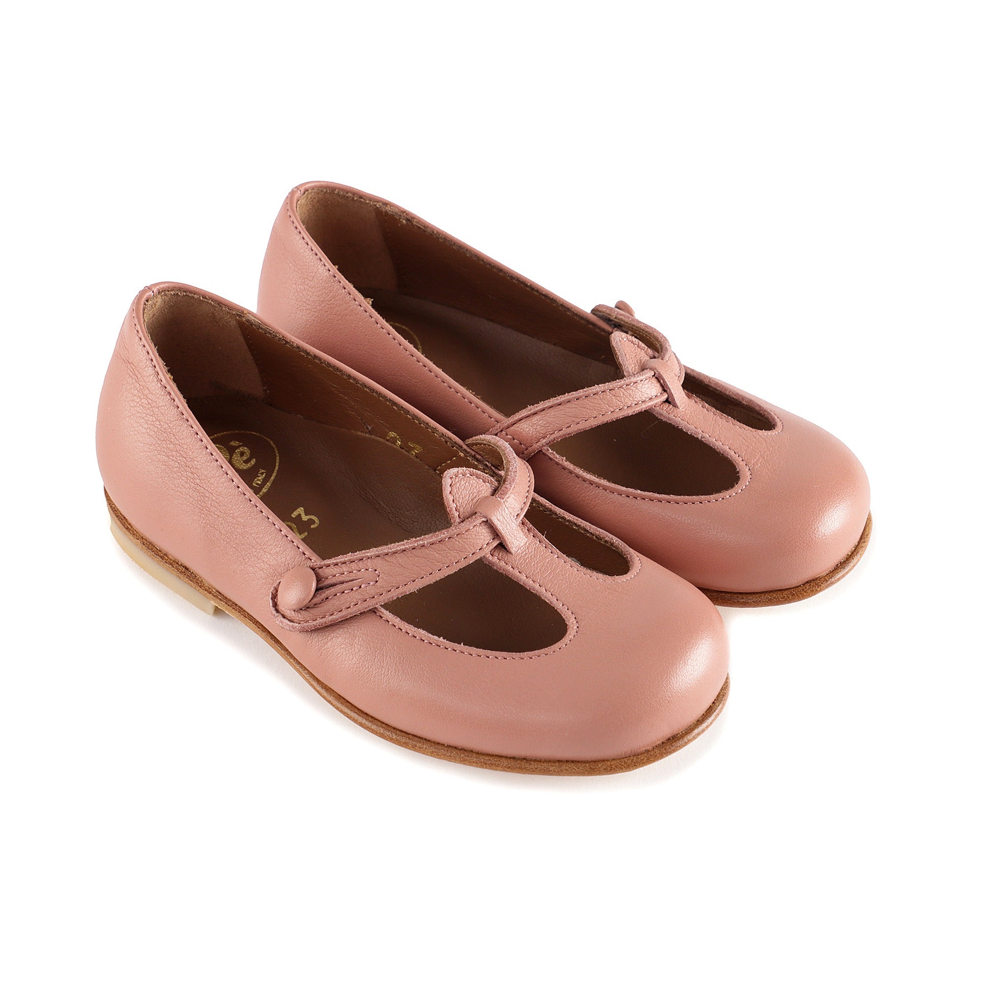 Girls Pink Leather Shoes