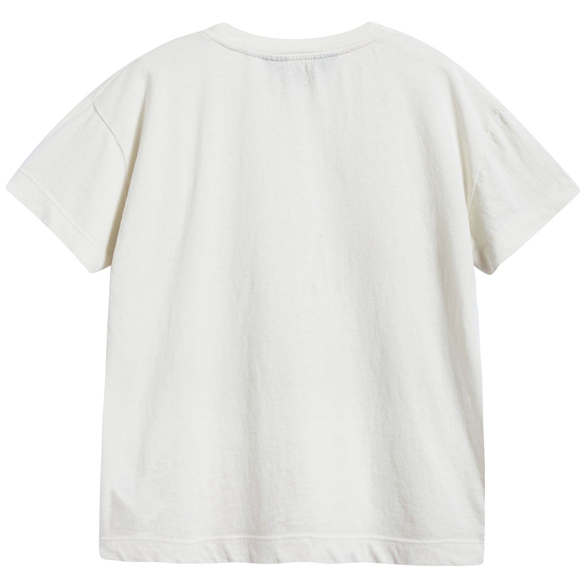 Girls Raw White Dog Cotton T-shirt