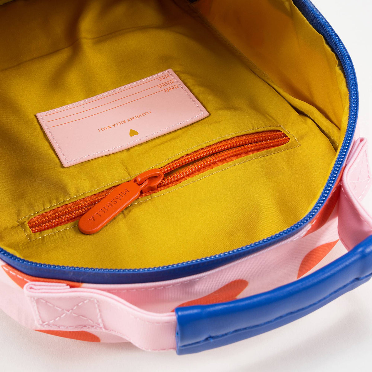 Sac à dos Mini Cœurs Rose Doux et Orange pour Filles (20 x 10 x 30 cm)