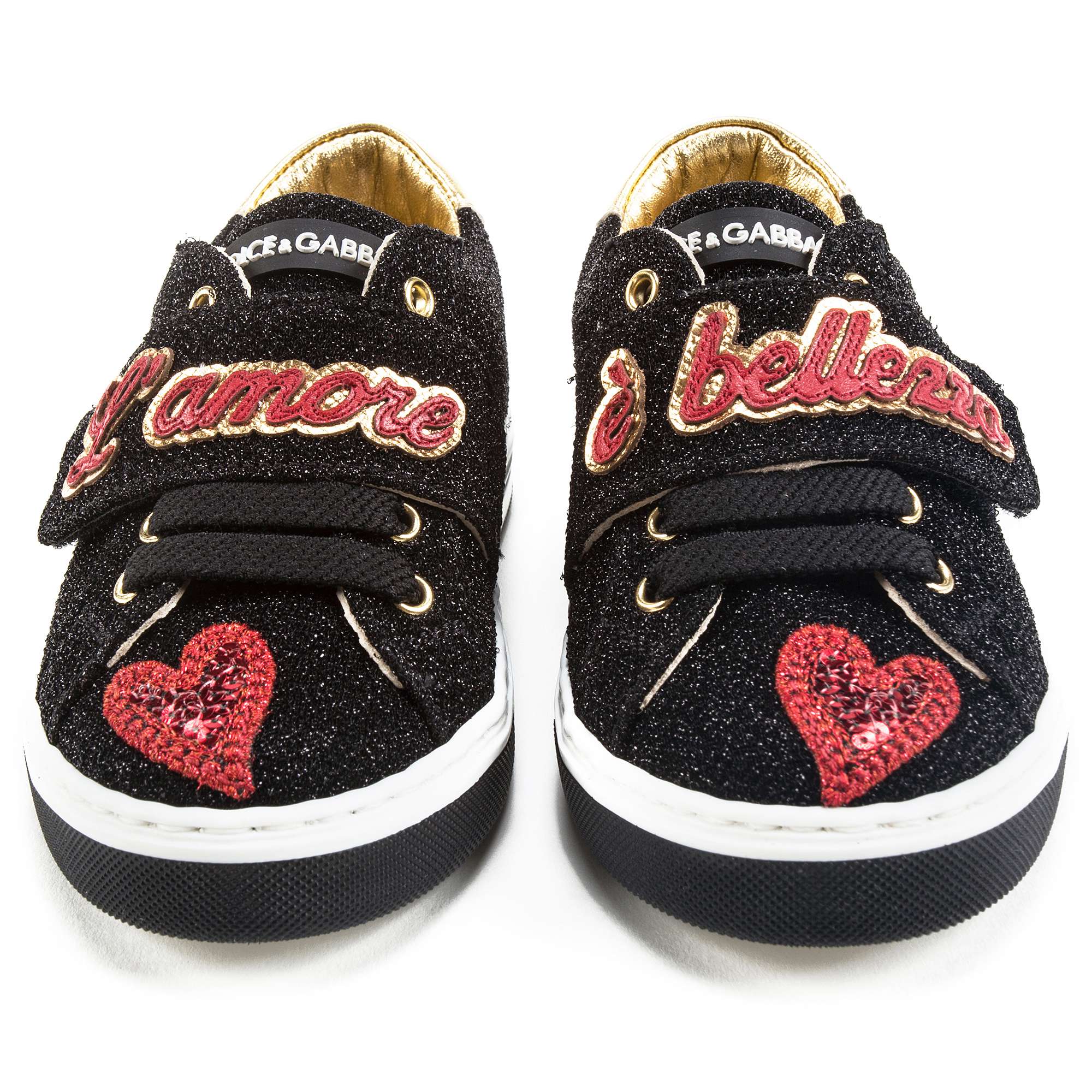 Girls Black Love Shoes