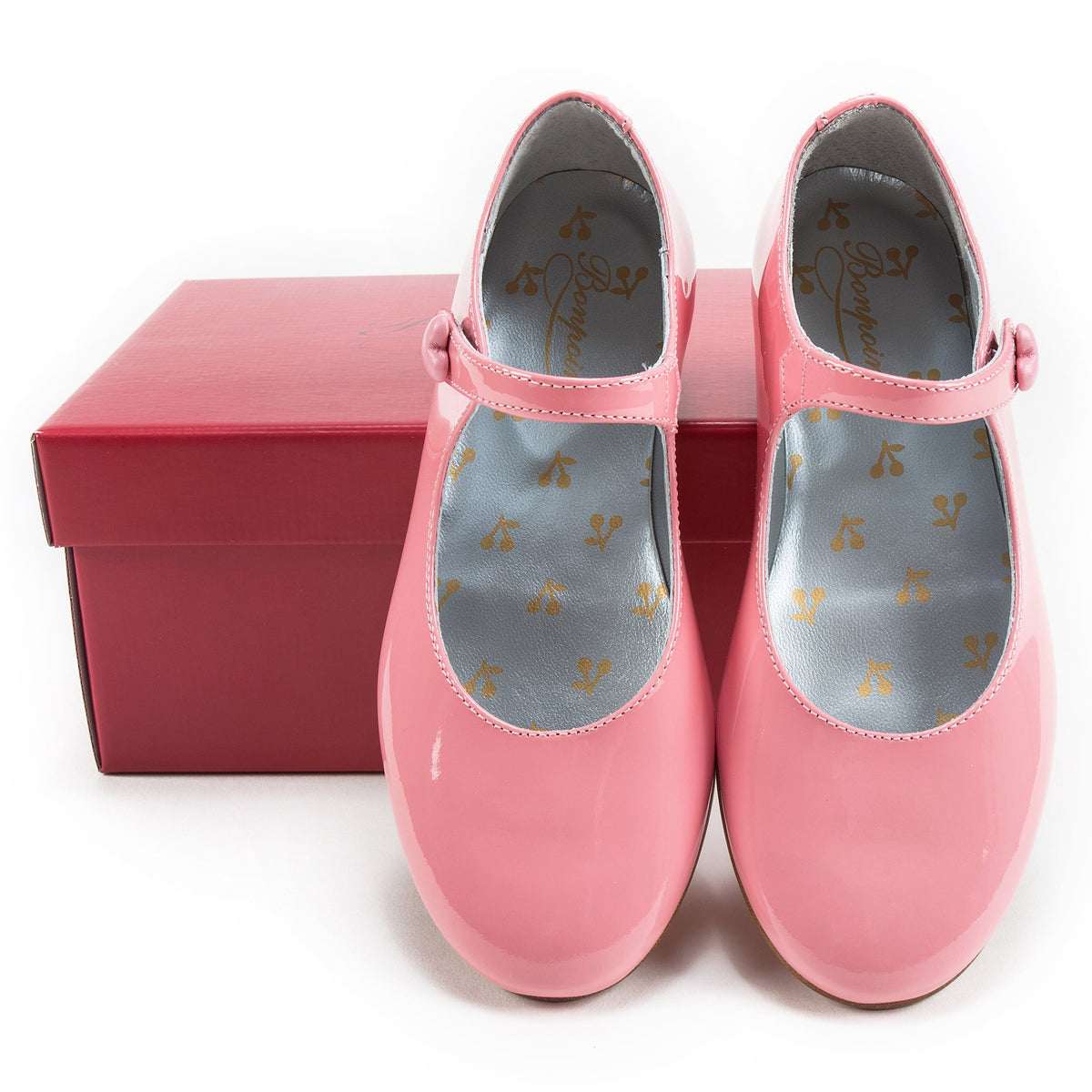 Chaussures en cuir rose pour fille
