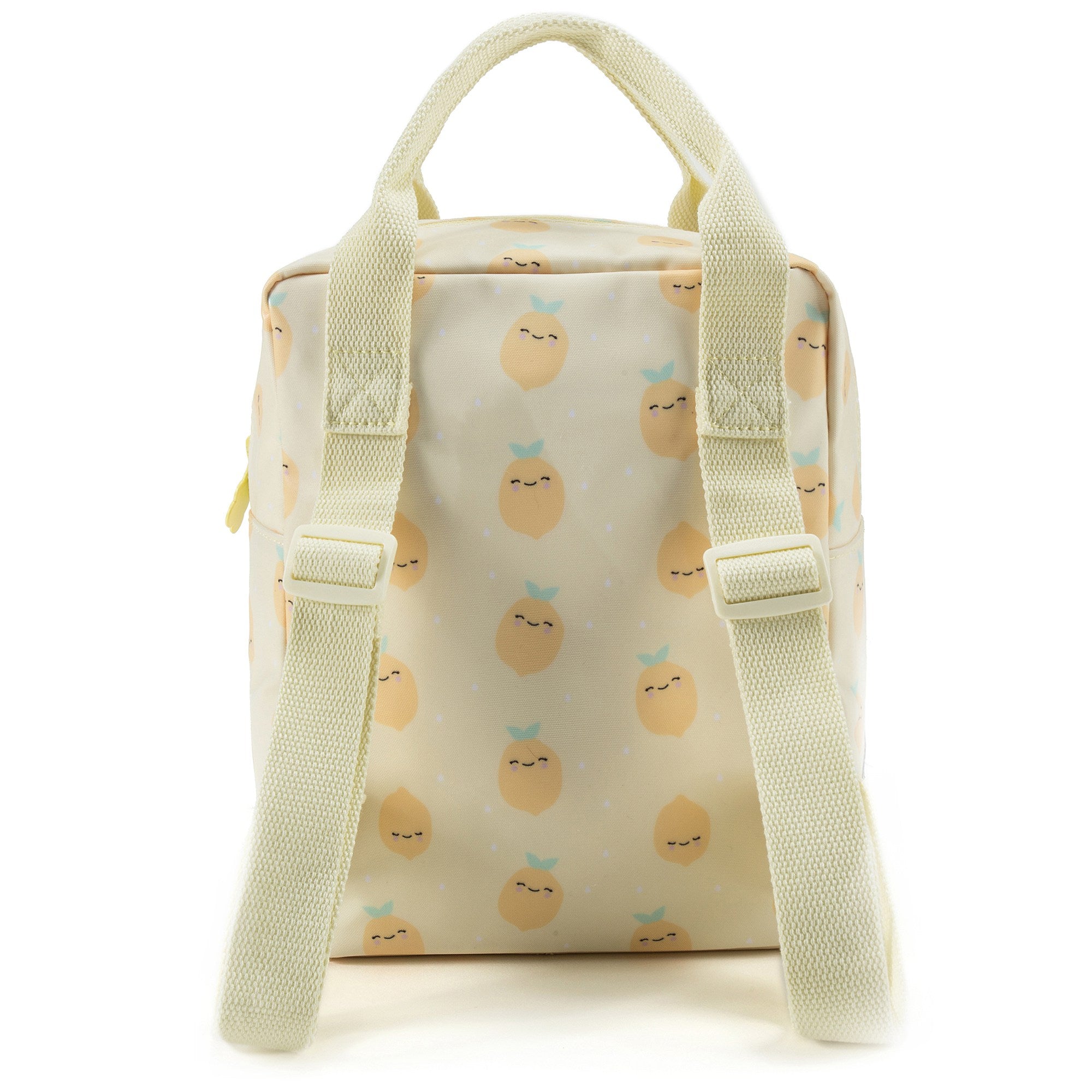 Girls Yellow Lemon Printed Backpack(20 x 13 x 26 cm)