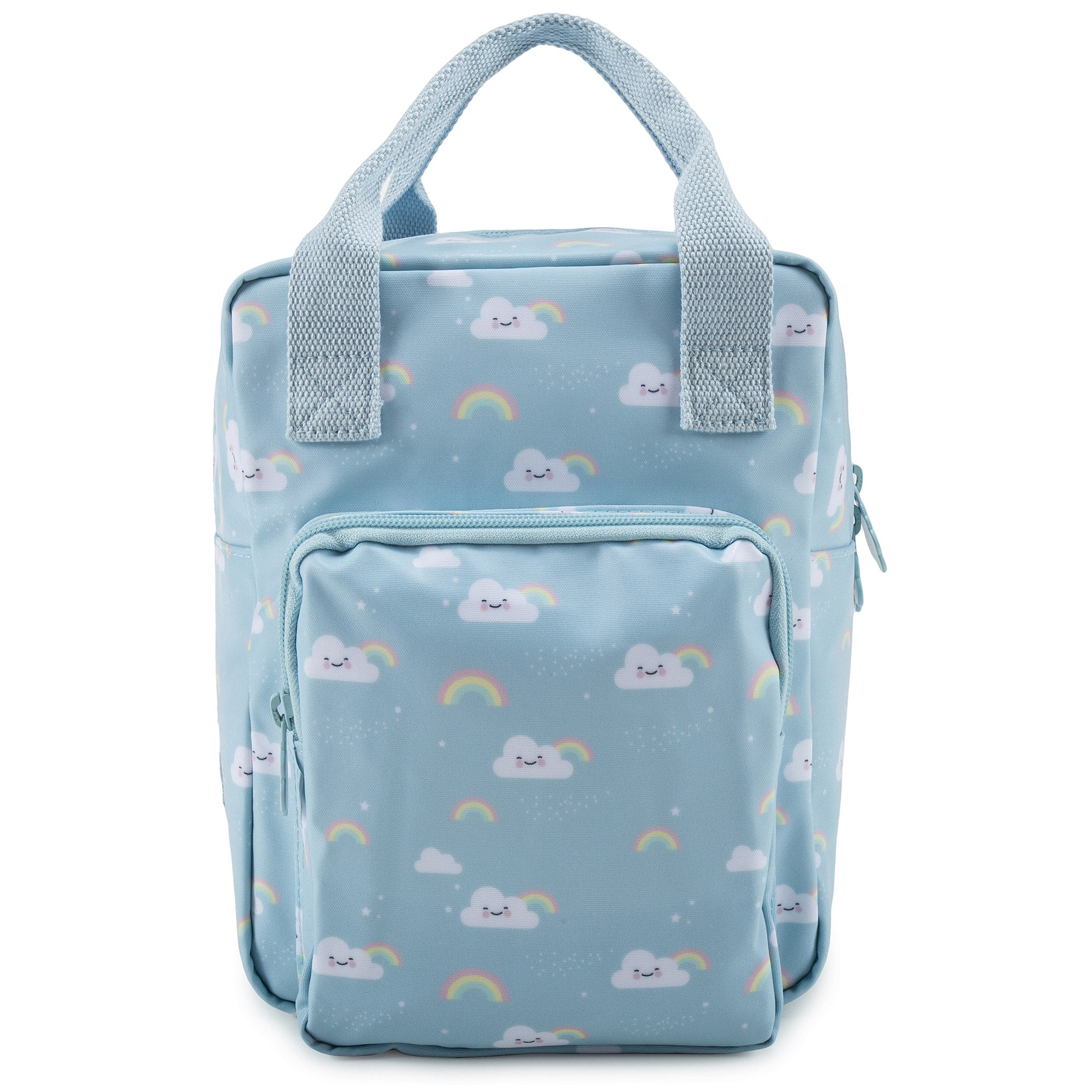 Girls Light Blue Rainbow Printed Backpack(20 x 13 x 26 cm)