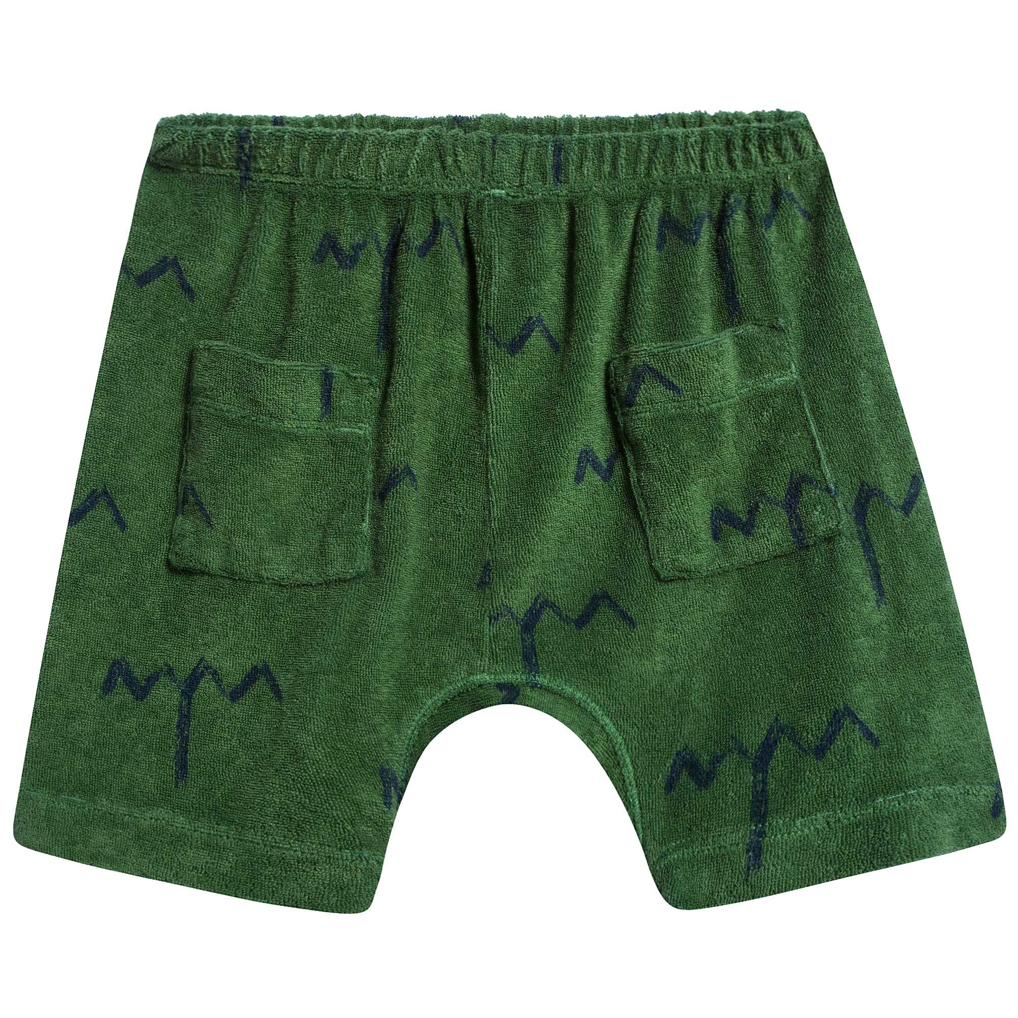 Girls Green Trees Cotton Shorts