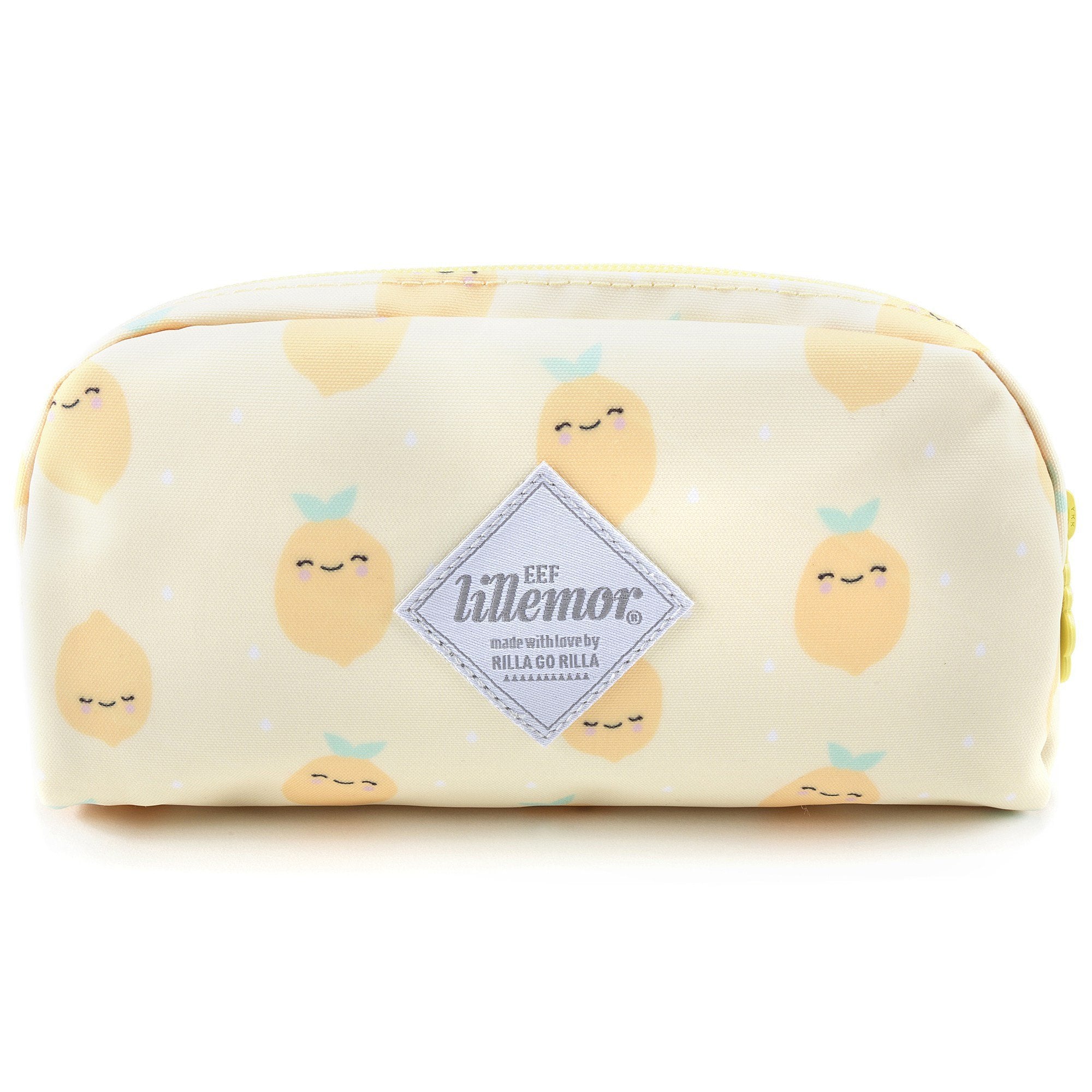 Girls Yellow Lemon Printed Pencil Pouch(21 x 11cm)