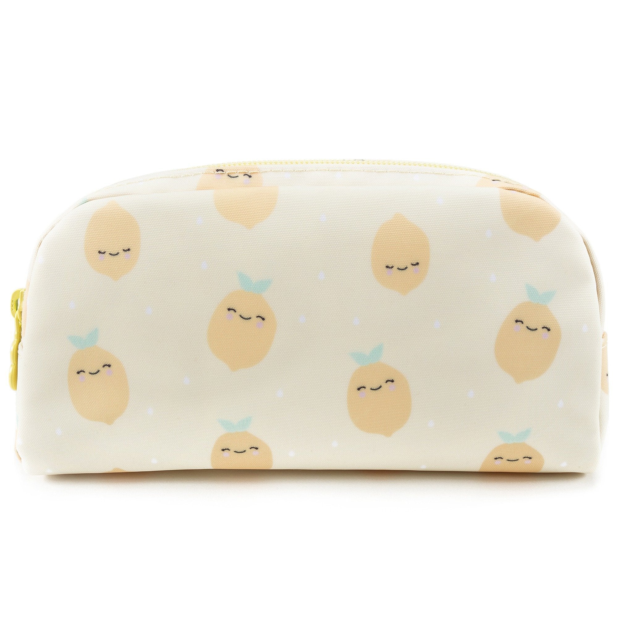Girls Yellow Lemon Printed Pencil Pouch(21 x 11cm)