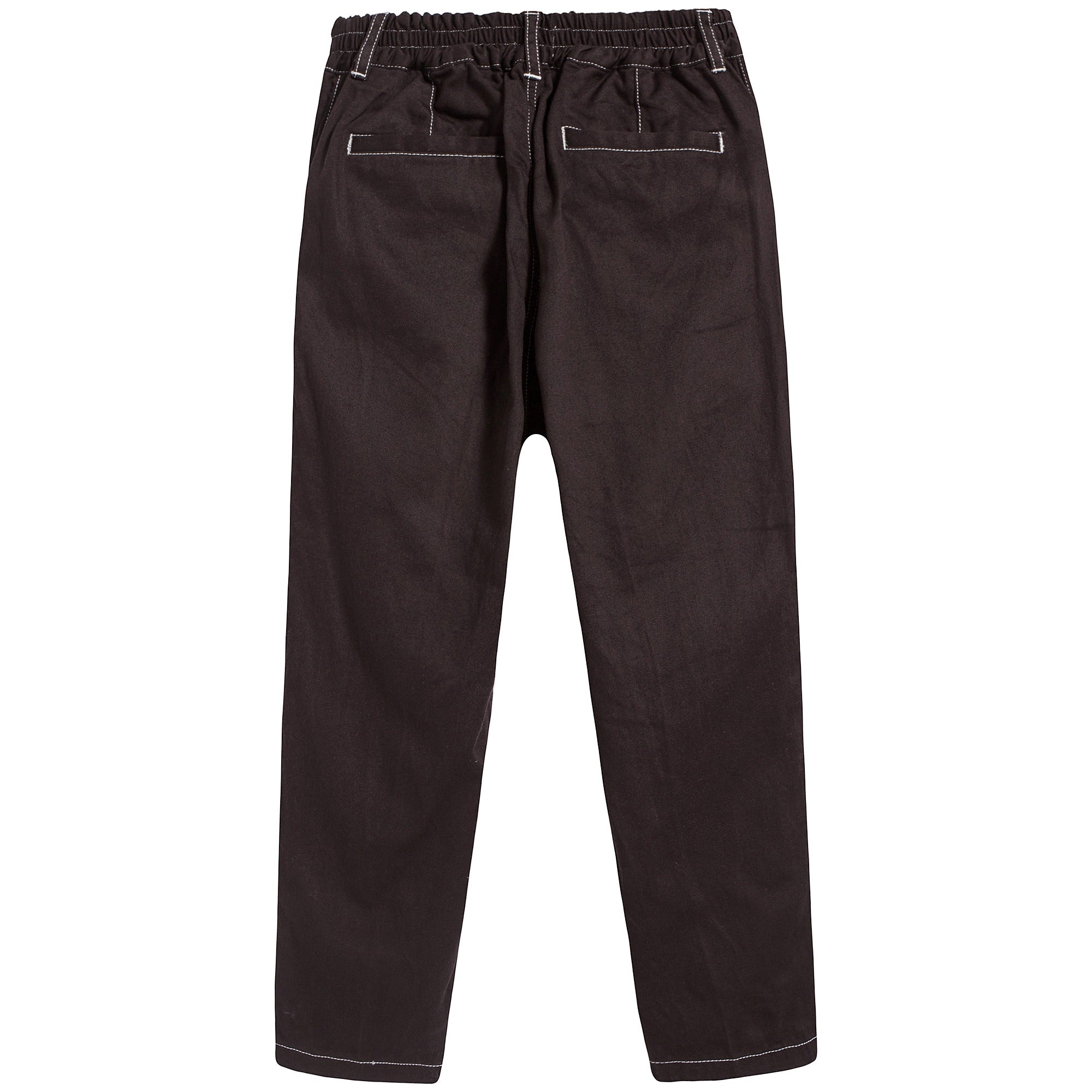 Boys & Girls Dark Brown Cotton Trousers
