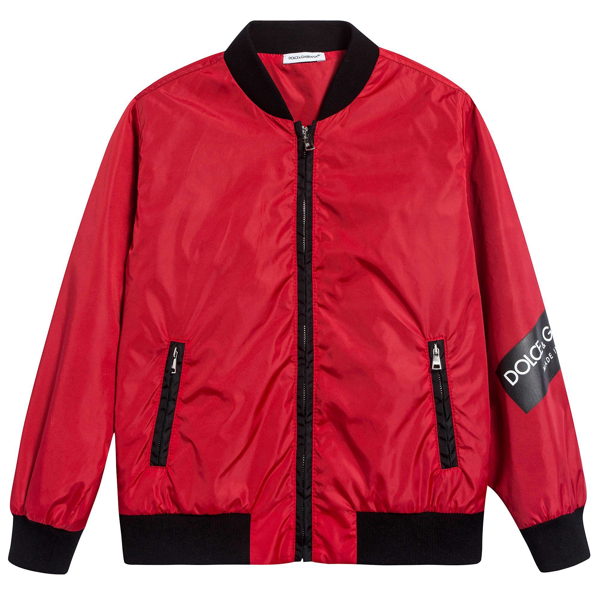 Boys Red Nylon Coat