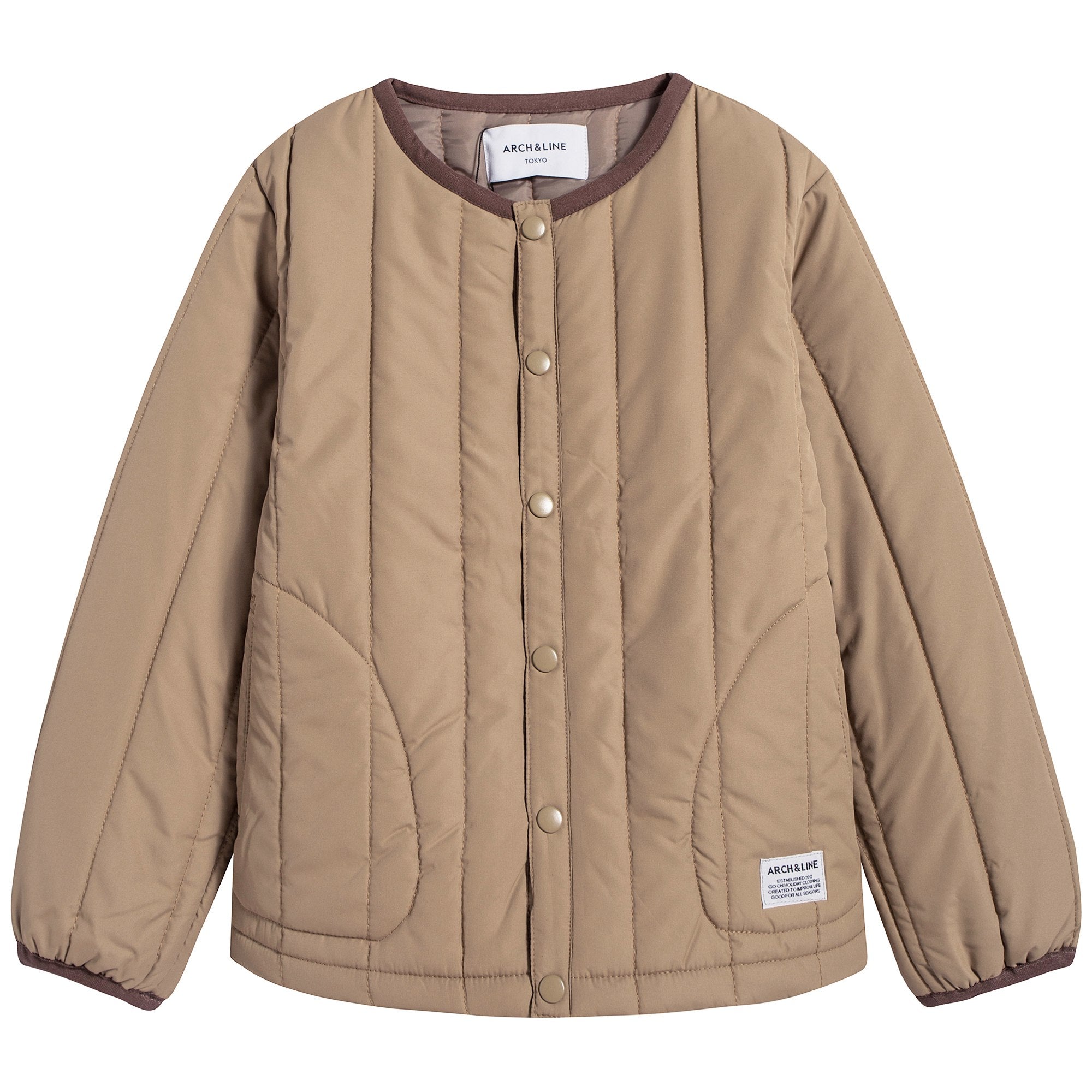 Boys & Girls Beige Striped Jacket