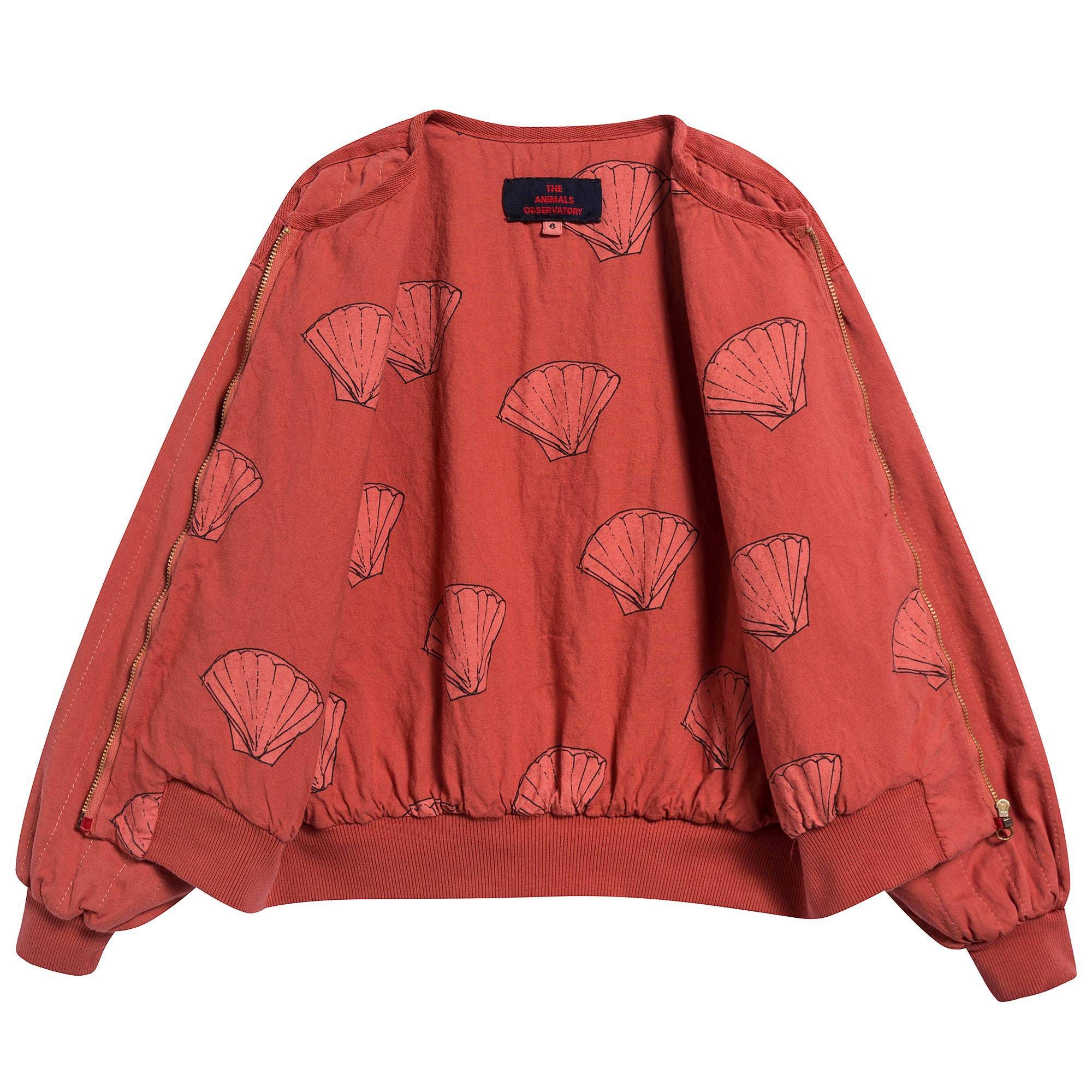 Girls Red Shells Cotton Jacket