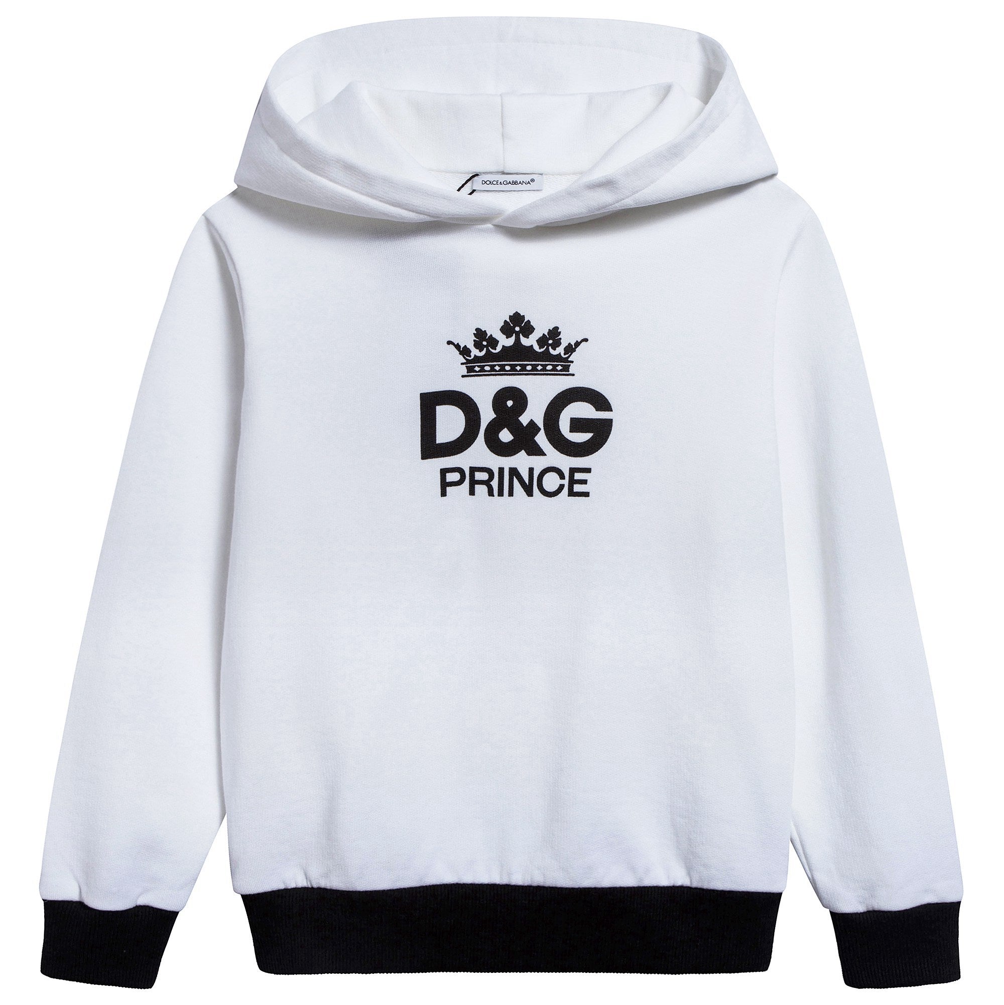 Girls White "DG" Cotton Coat