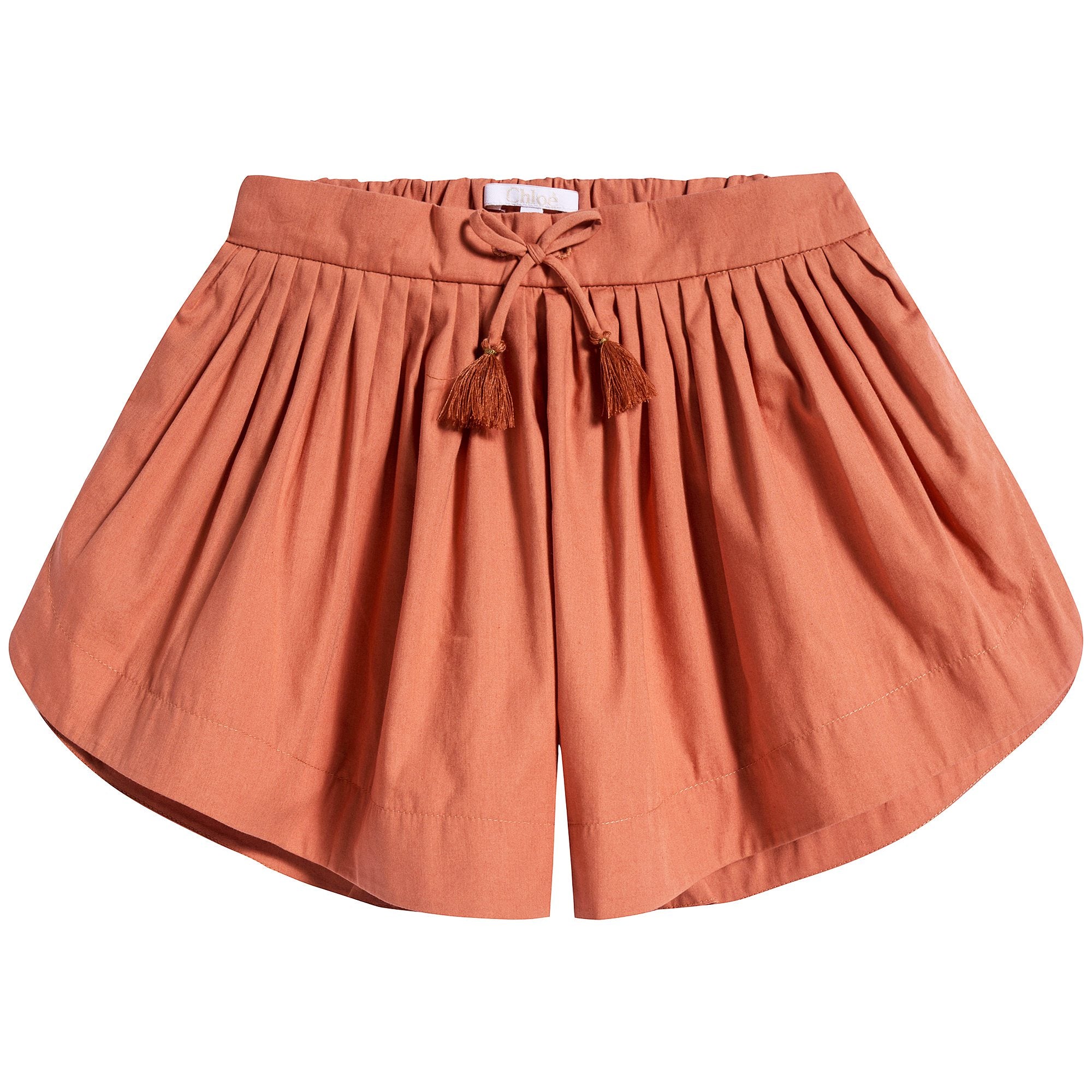 Girls Terracotta Cotton Shorts