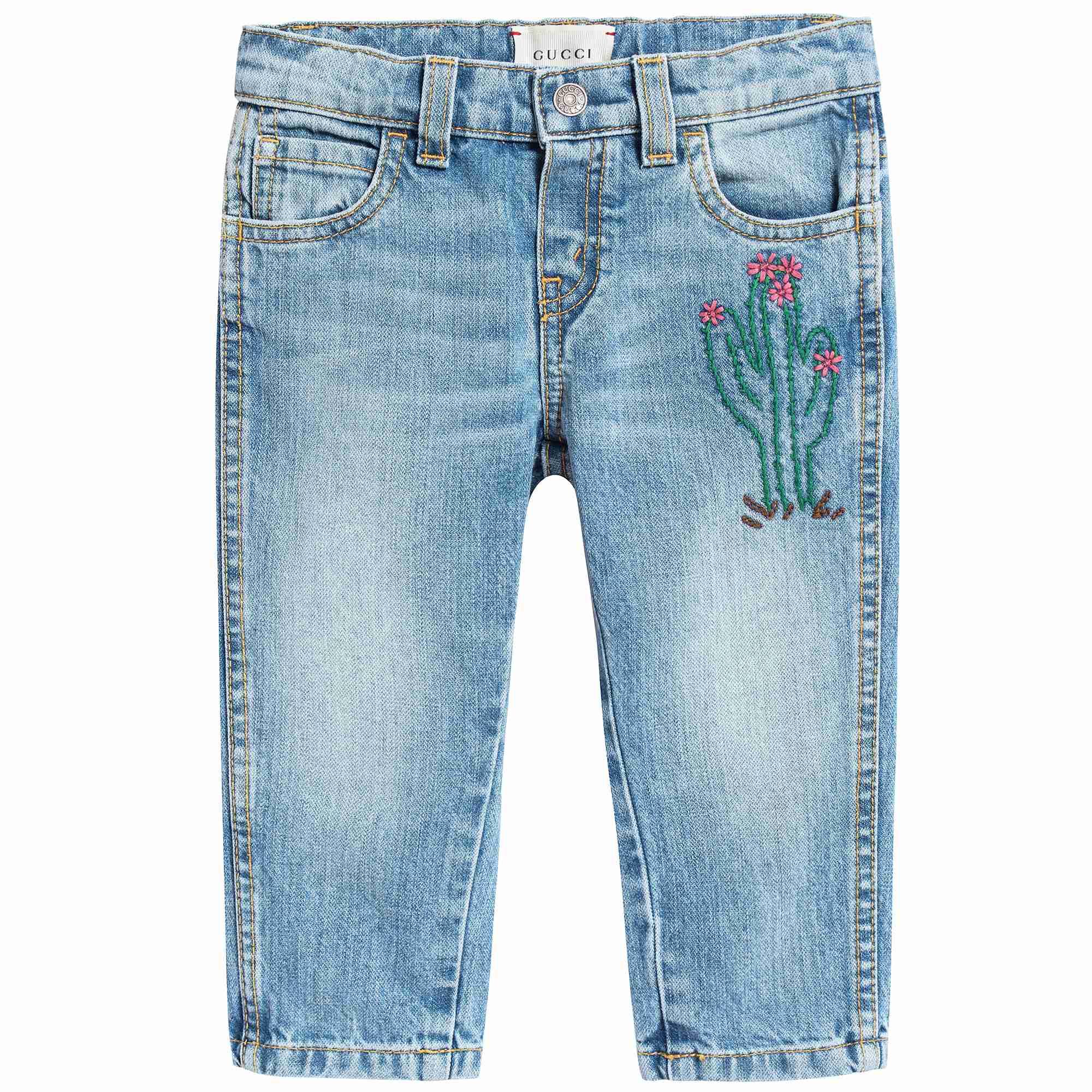Baby Girls Blue Cactus Trousers