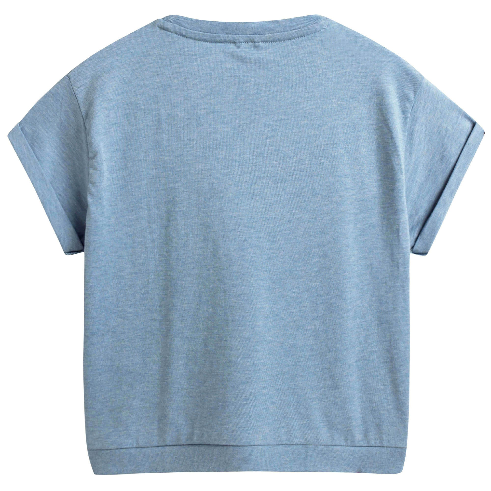 Girls Blue Cotton T-shirt
