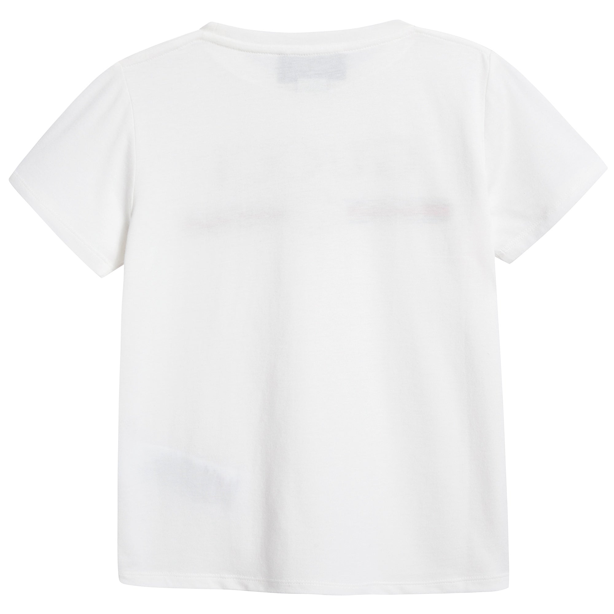 Girls White Logo Cotton T-shirt