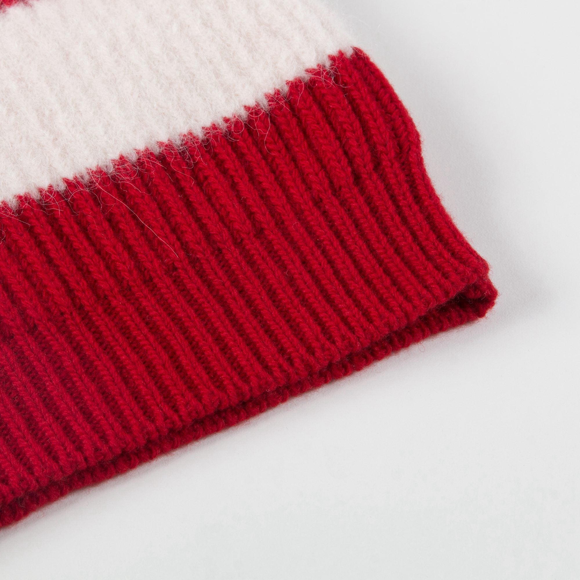 Girls Red & White Wool Sweater
