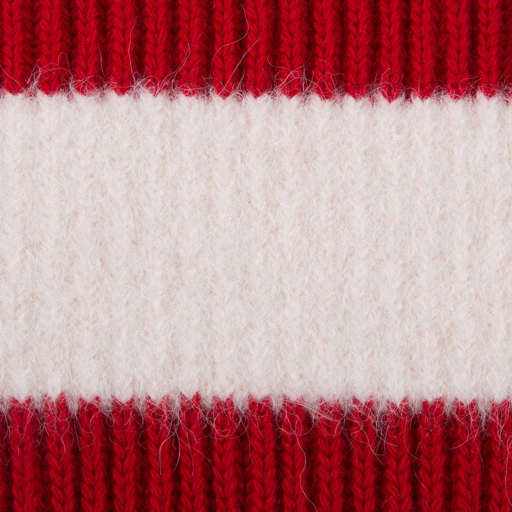Girls Red & White Wool Sweater
