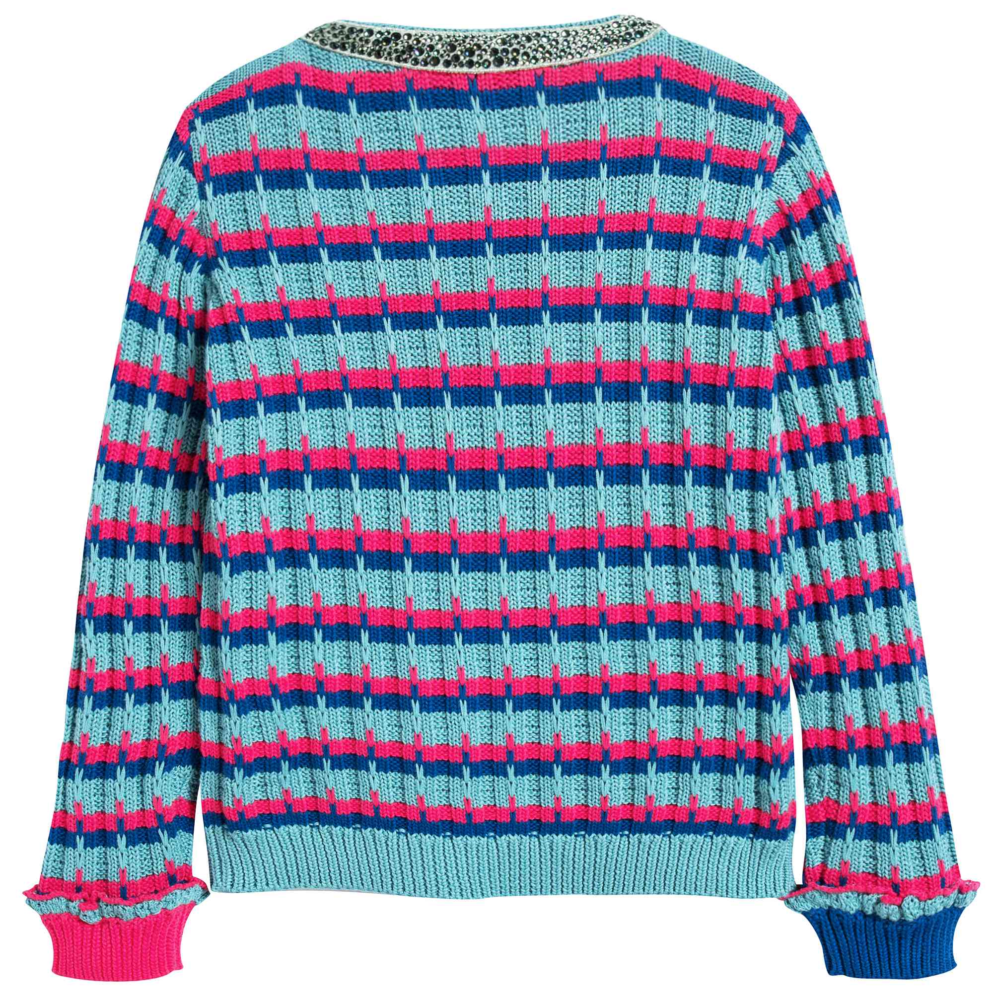 Girls Color Striped Sweater