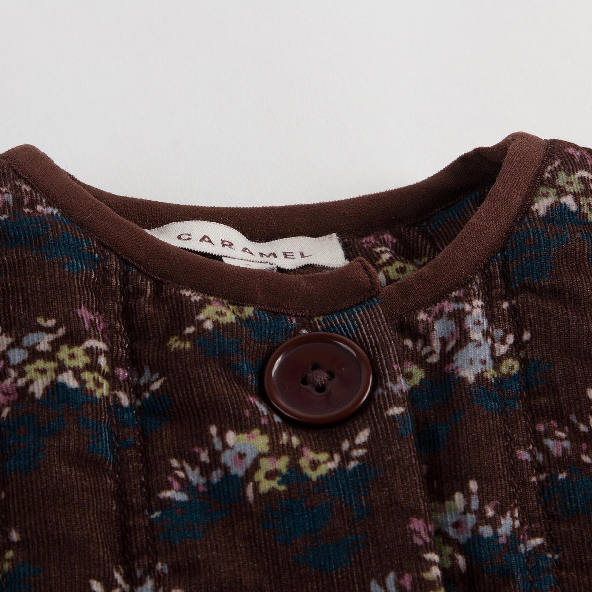 Girls Wine Red Velvet Flower printed Cotton Jacket - CÉMAROSE | Children's Fashion Store - 5