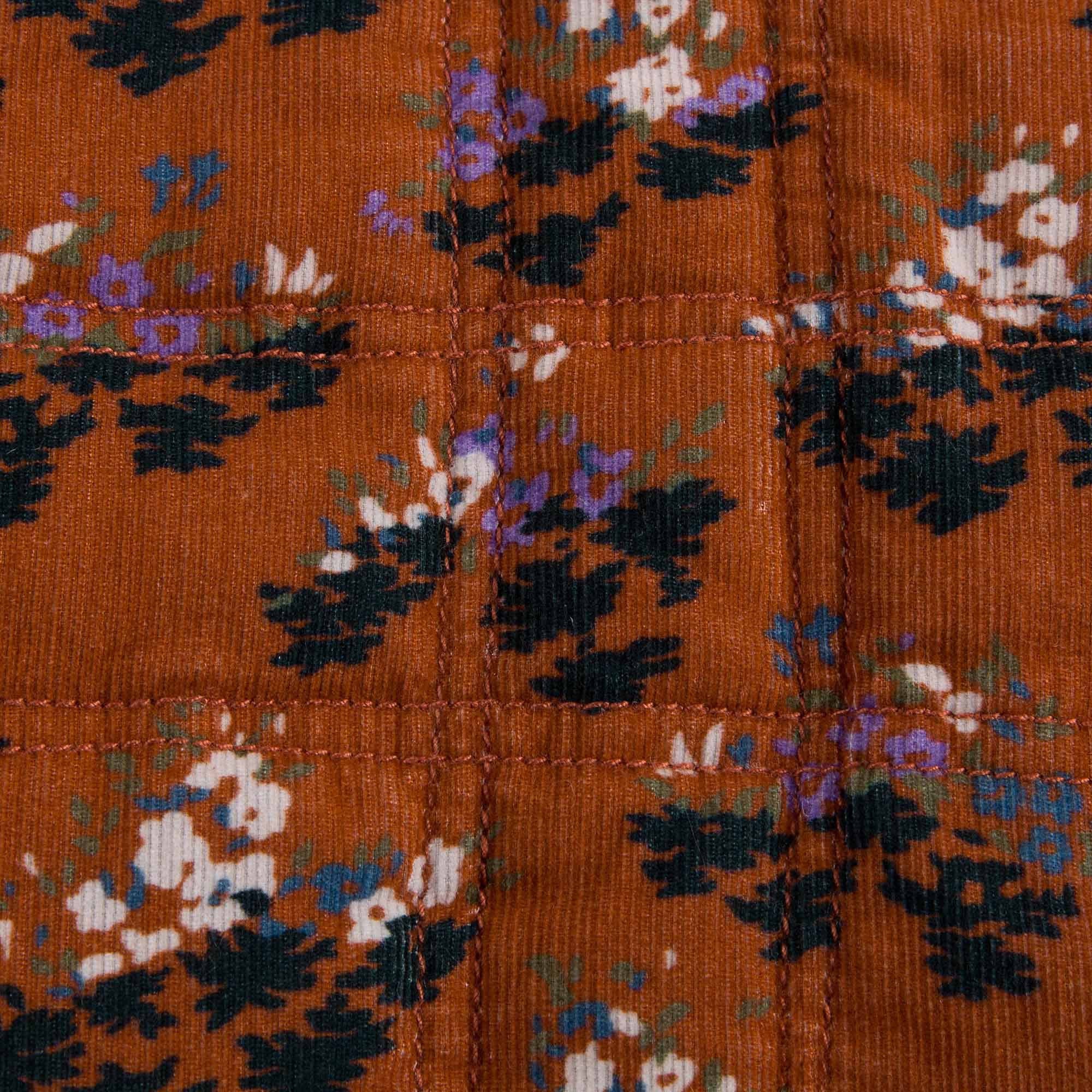 Girls Brown Velvet Flower printed Cotton Jacket - CÉMAROSE | Children's Fashion Store - 7