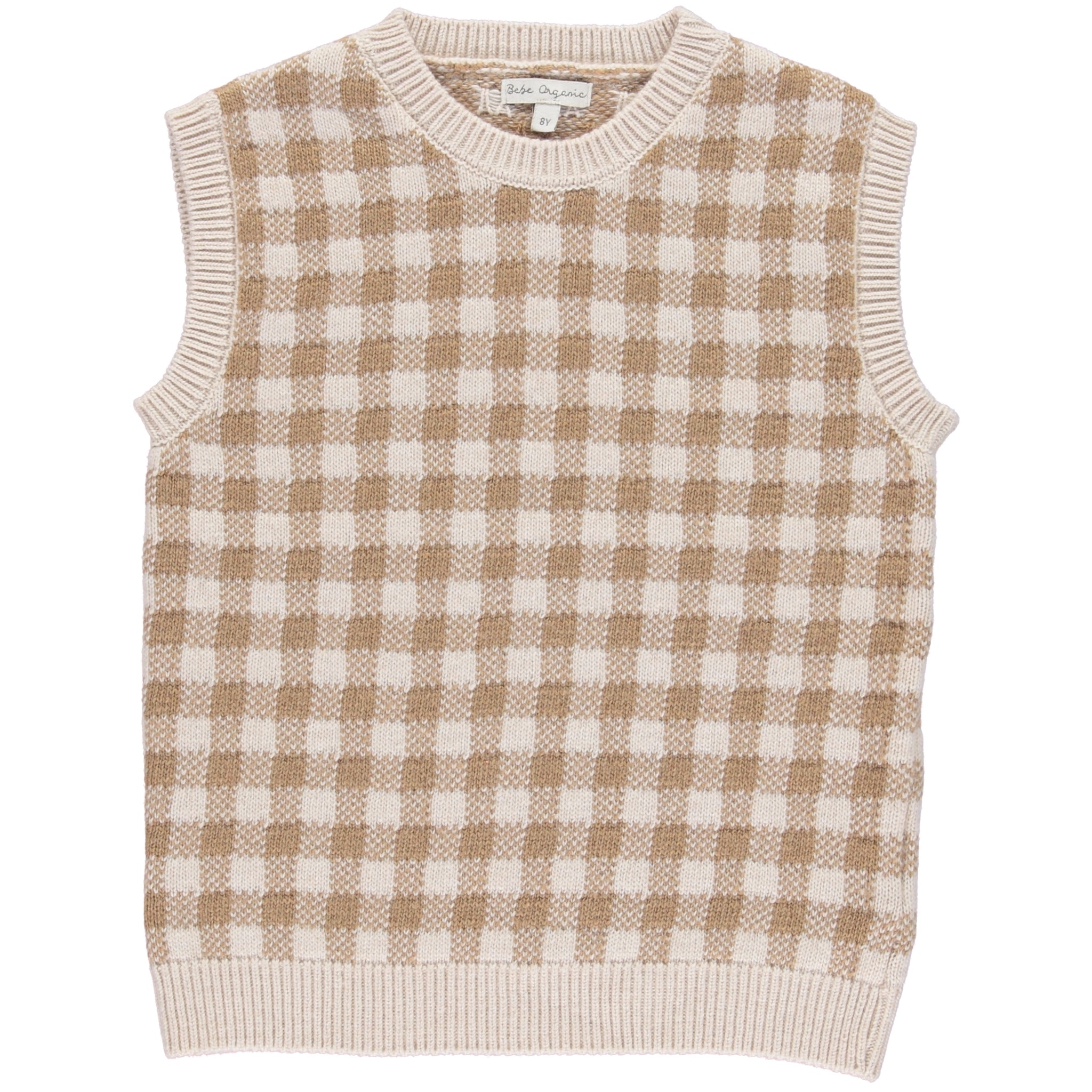 Boys & Girls Camel Check Wool Vest