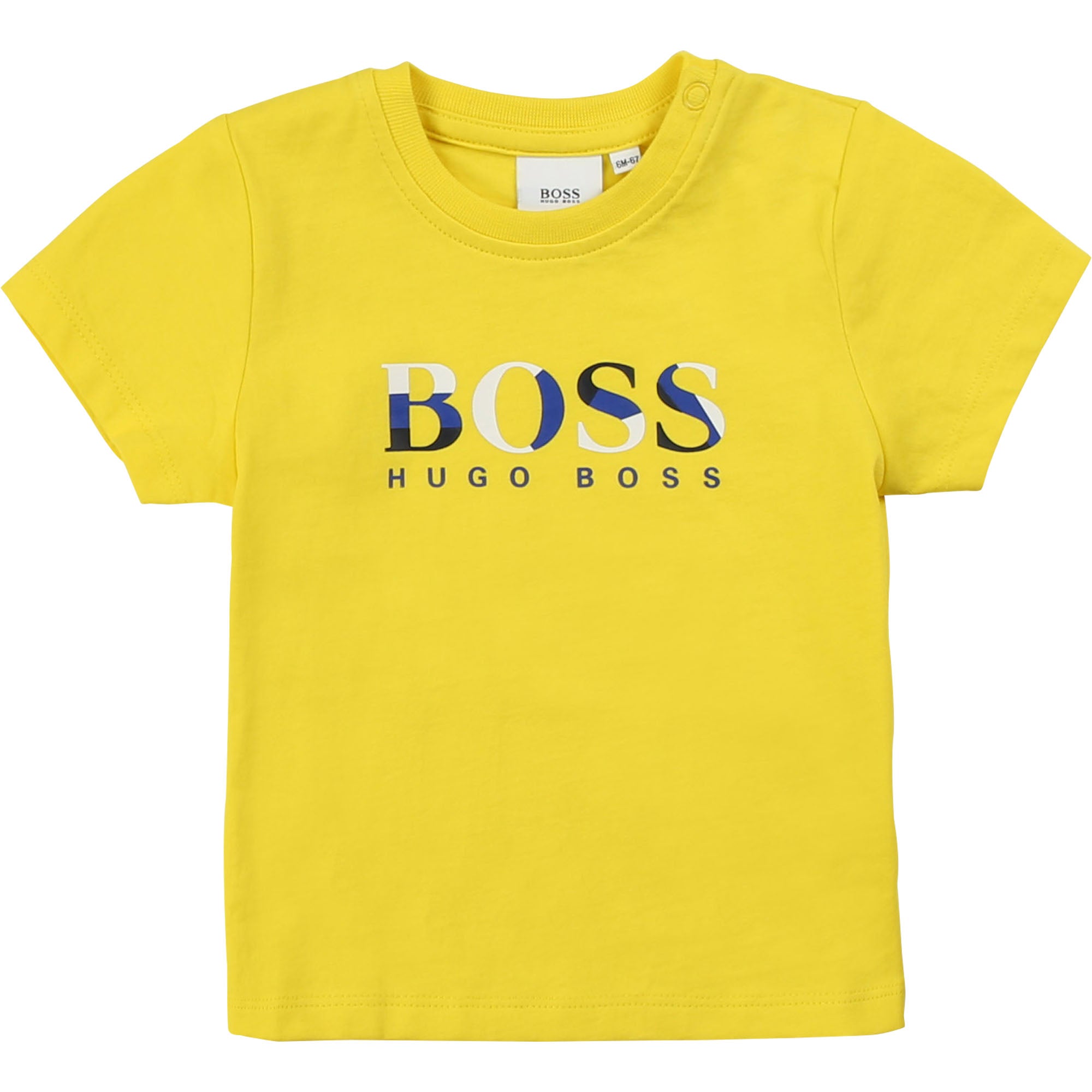 Baby Boys Yellow Logo Cotton T-shirt