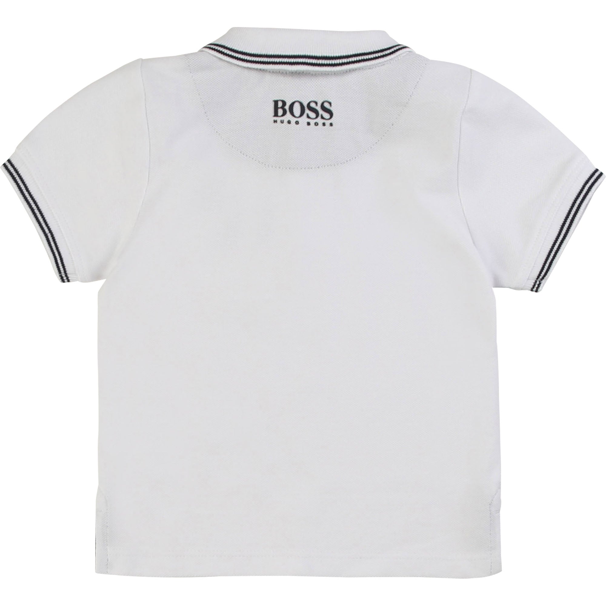 Baby Boys White Cotton Polo Shirt