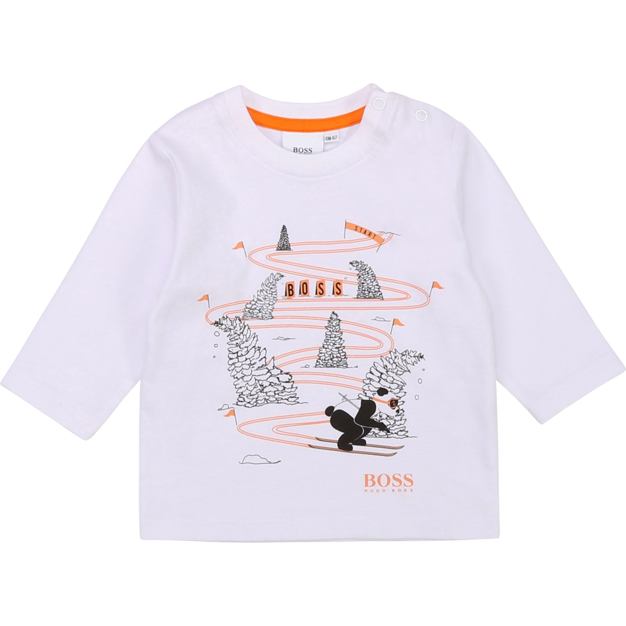 Baby Boys White Cotton T-Shirt