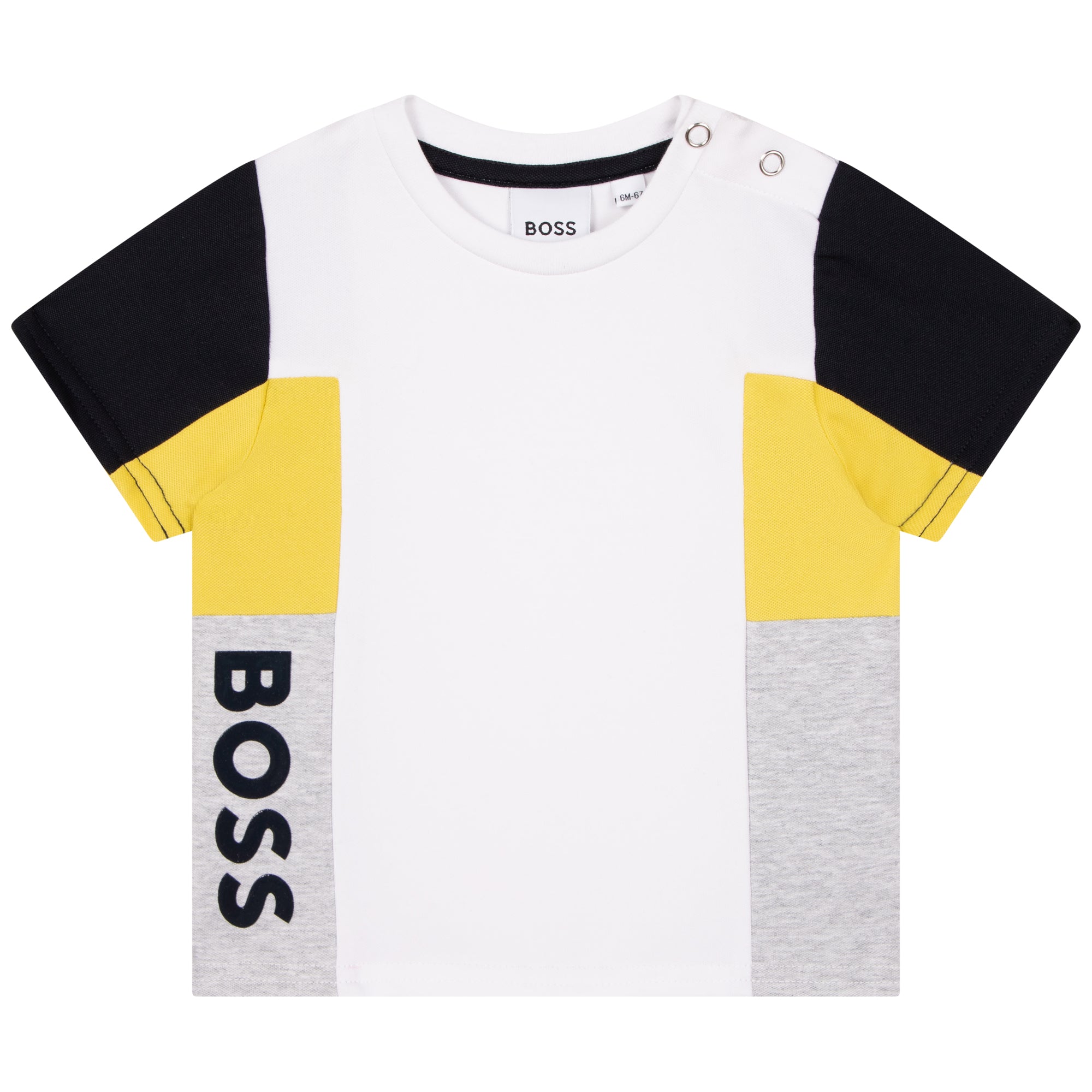 Baby Boys White Logo Cotton T-Shirt