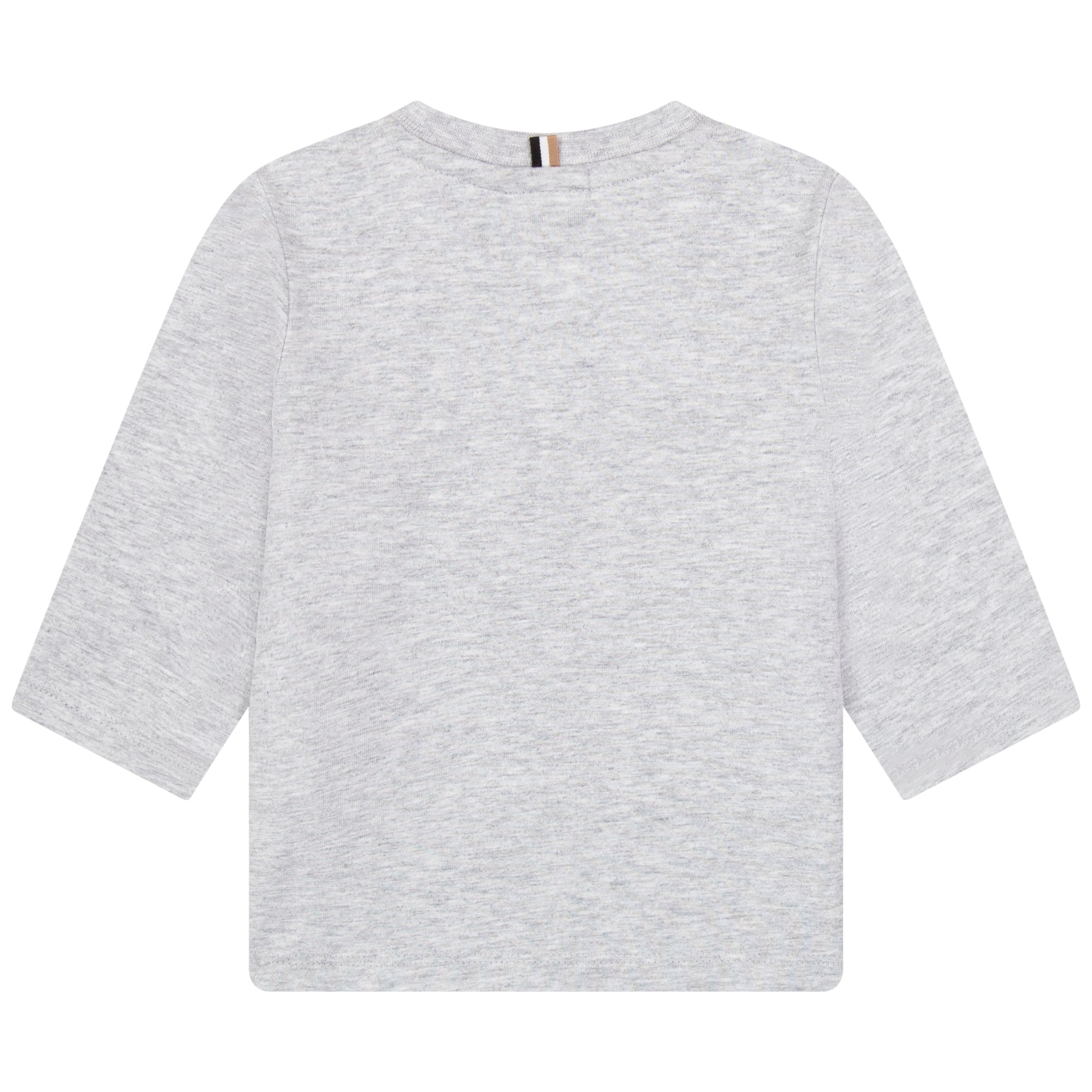 Baby Boys Grey Printed Cotton T-Shirt