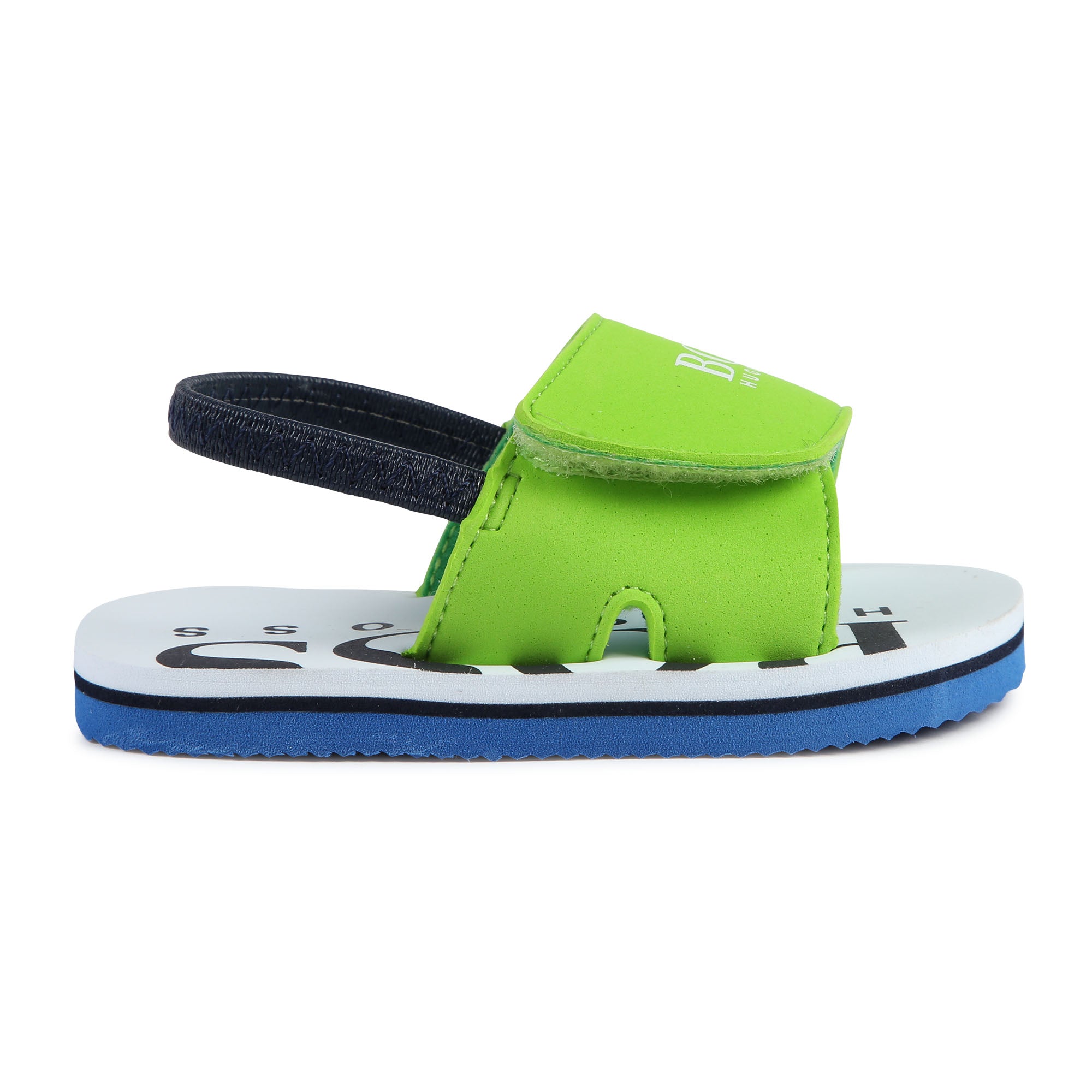 Boys Green Logo Sandals