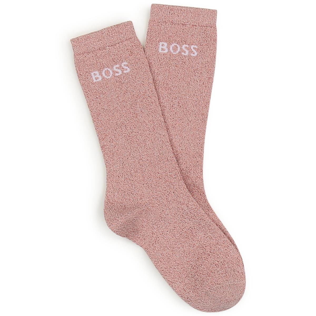 Girls White Logo Socks