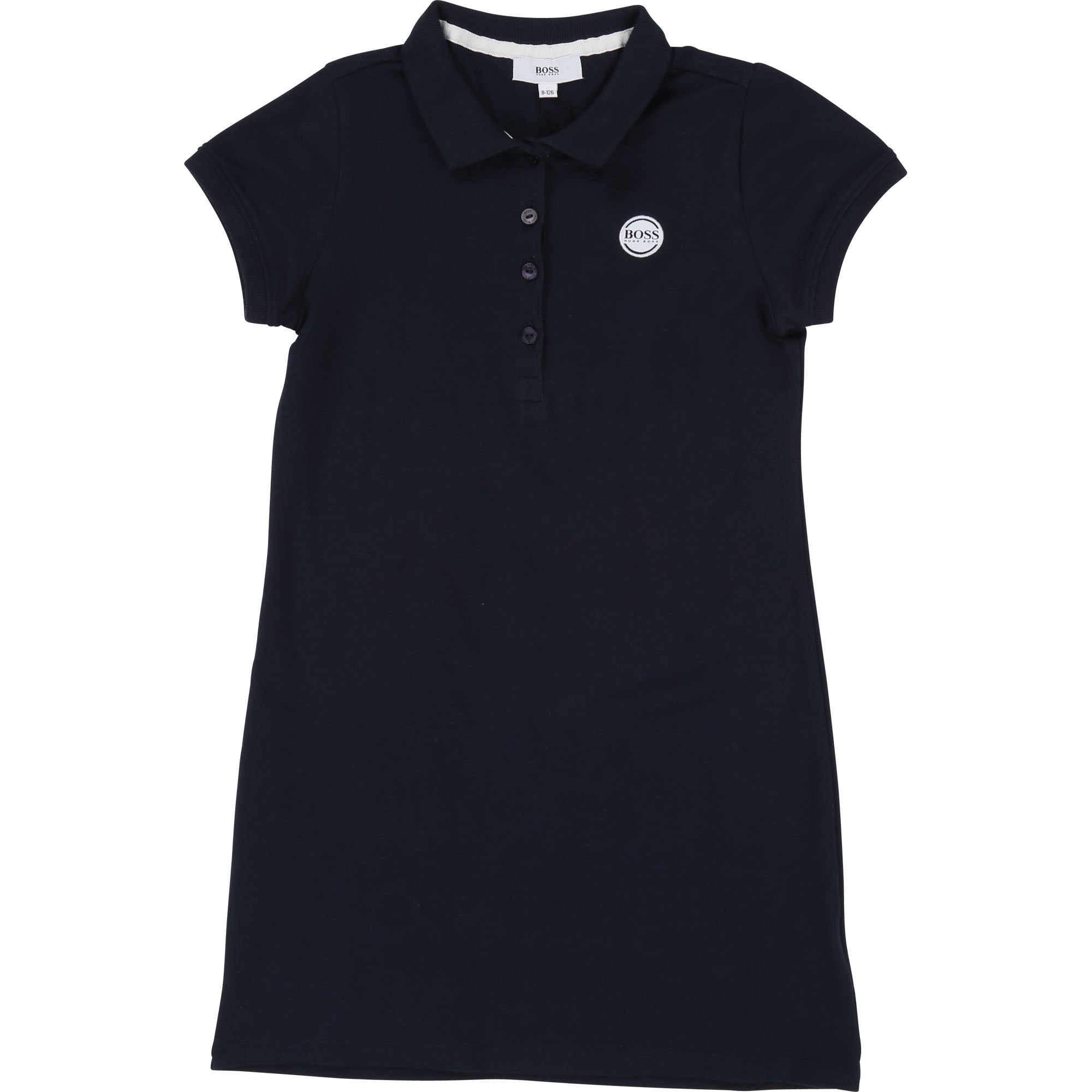 Girls Dark Blue Cotton Dress