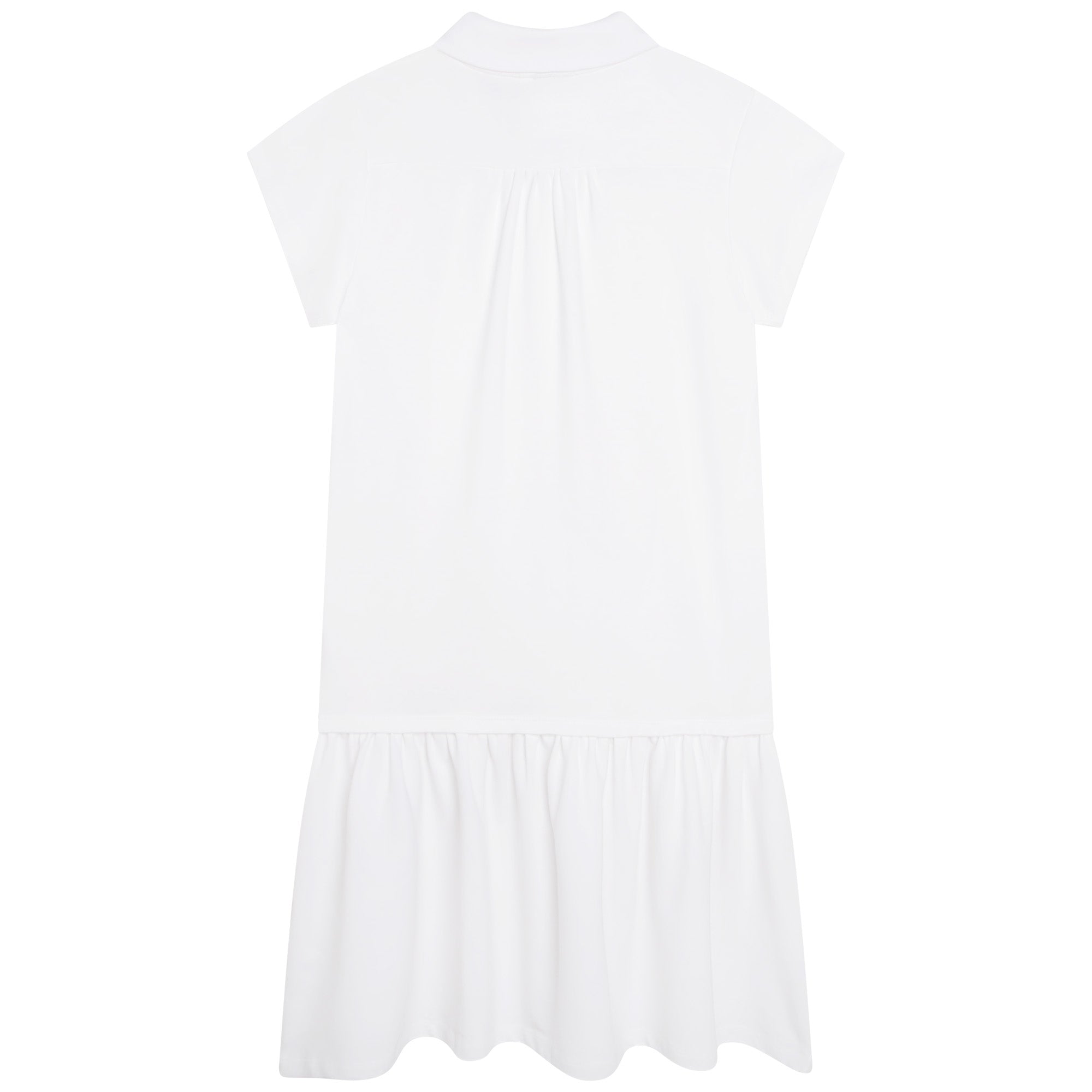 Girls White Cotton Dress