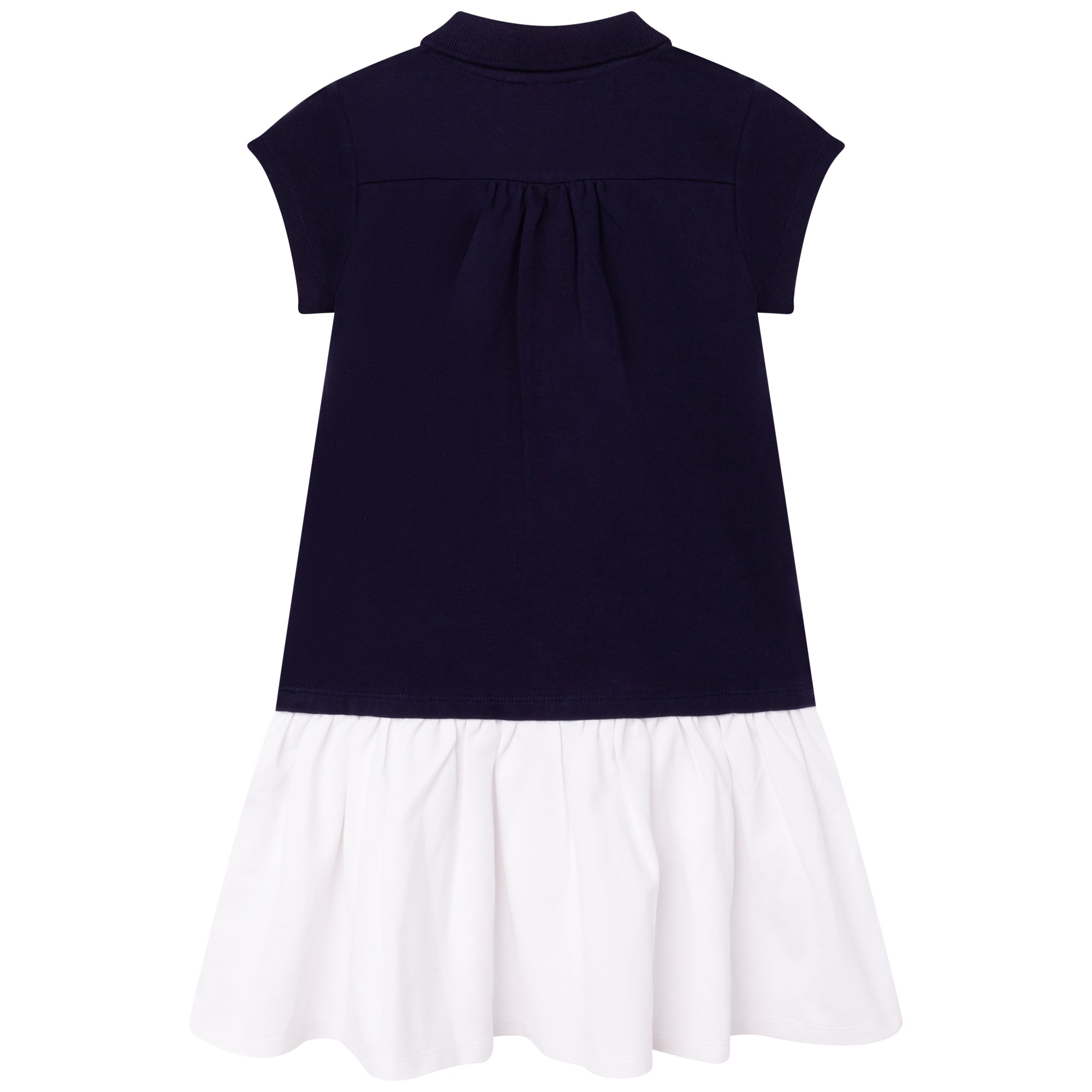 Girls Navy Blue Cotton Dress