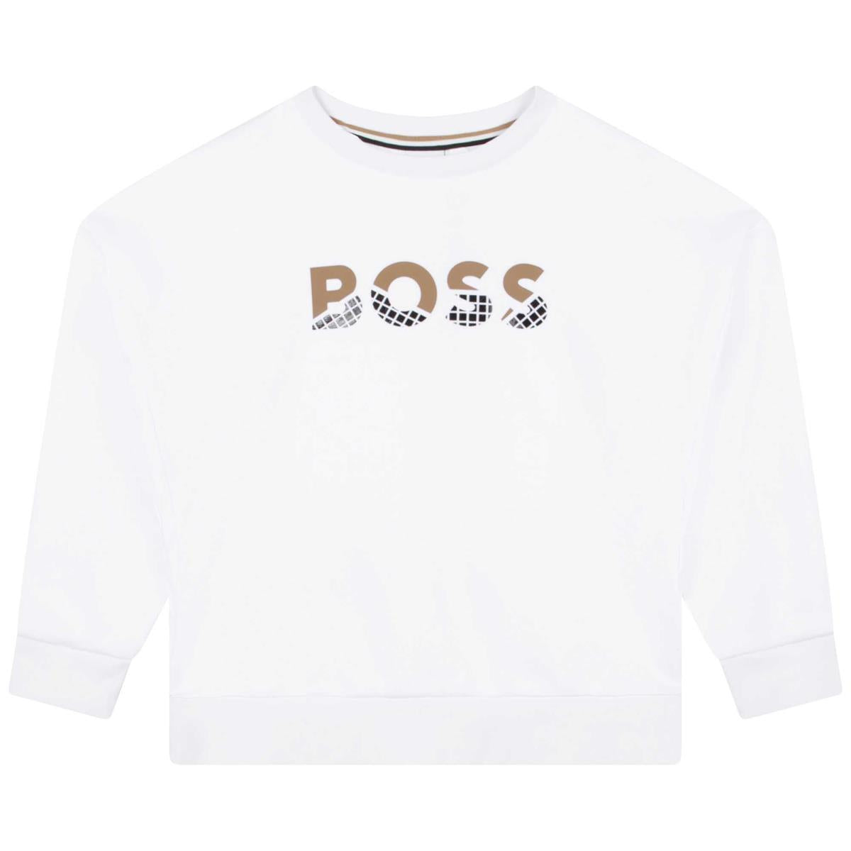 Baby Boys White Logo Sweatshirt
