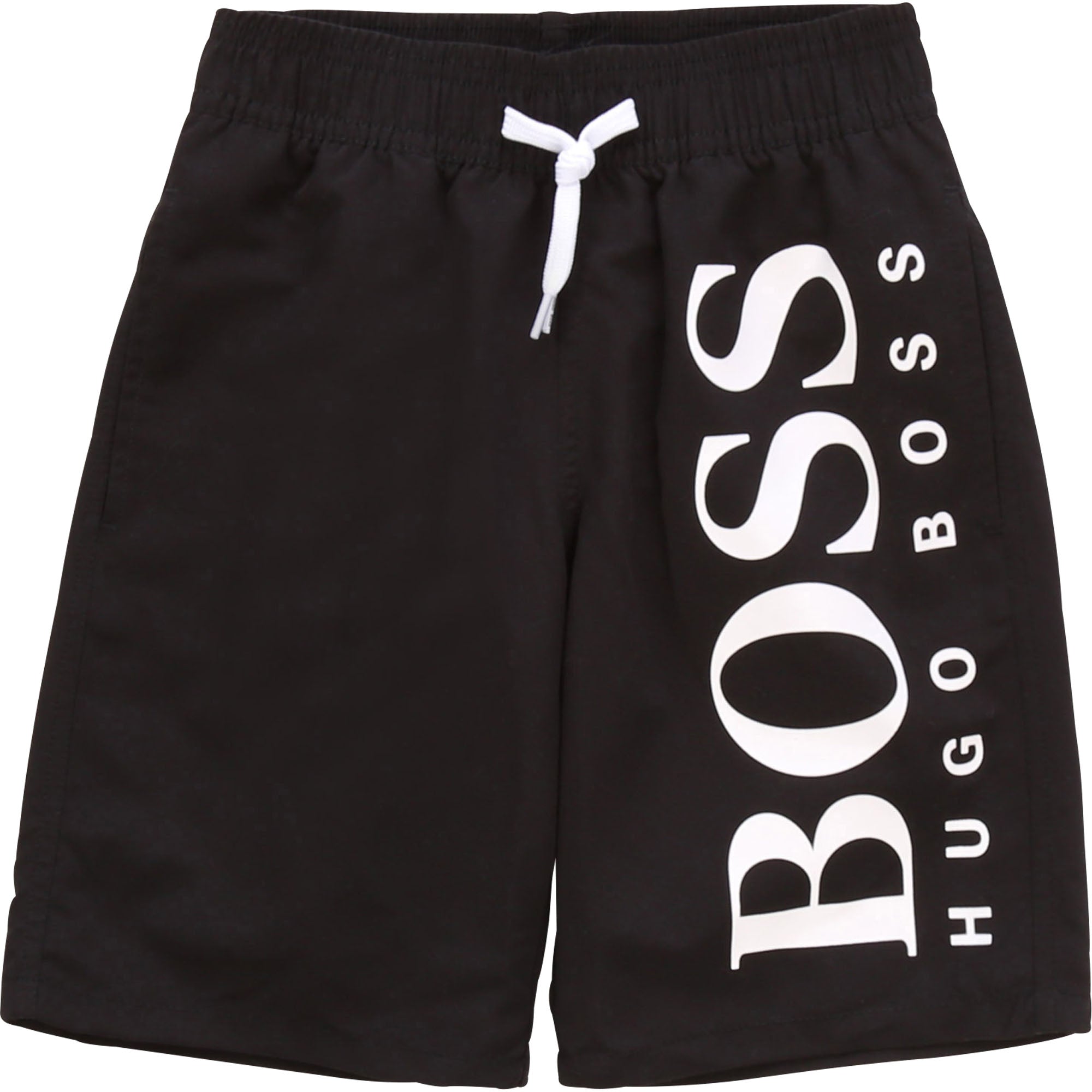 Boys Black Logo Swim Shorts